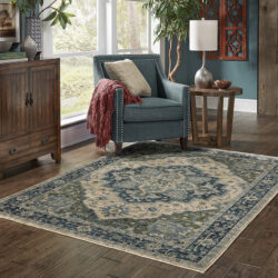 Alternative view of Oriental Weavers ABERDEEN 051g1 Blue Area Rug