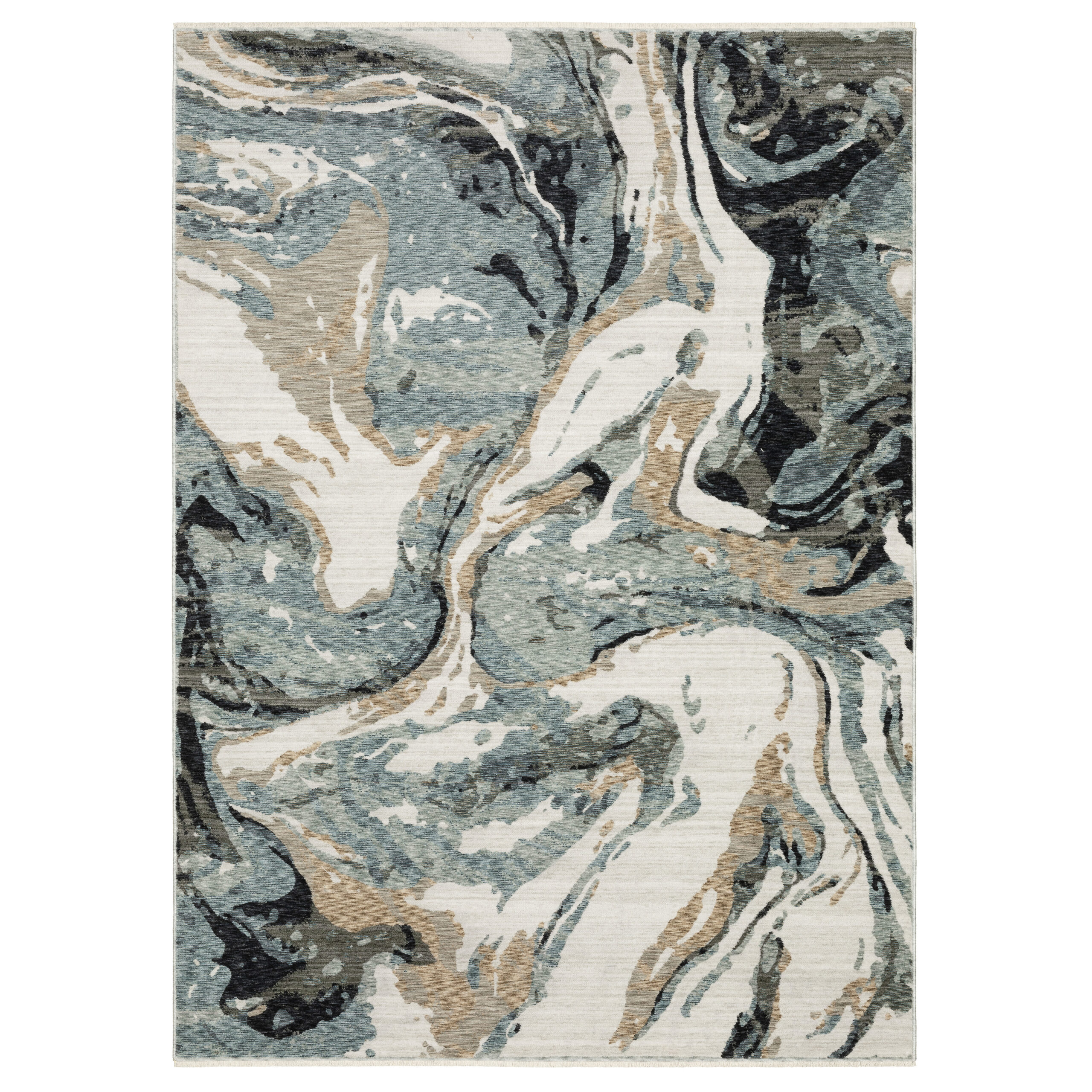 Oriental Weavers ECHO ech07 Blue Area Rug