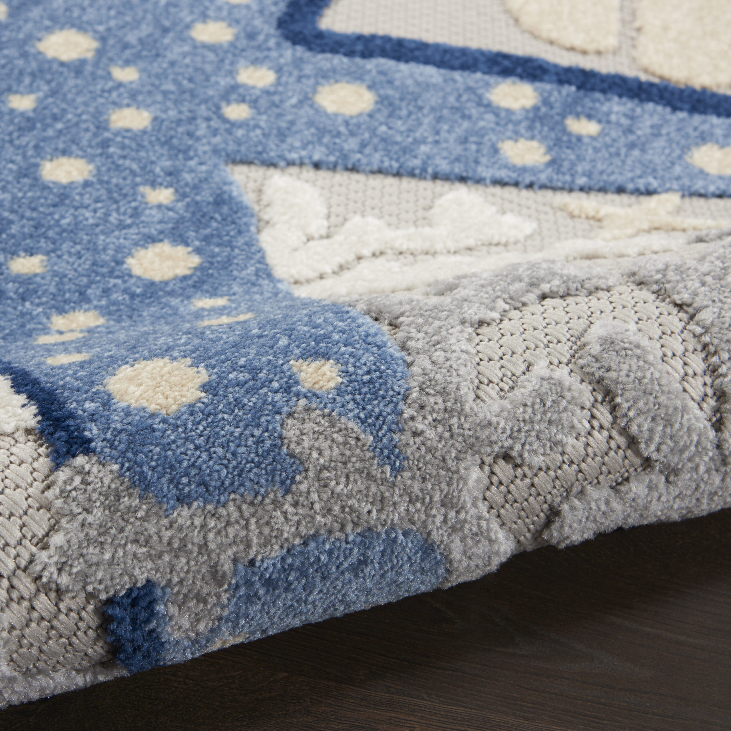 Nourison Aloha ALH24 Blue Grey Area Rug - Image 3