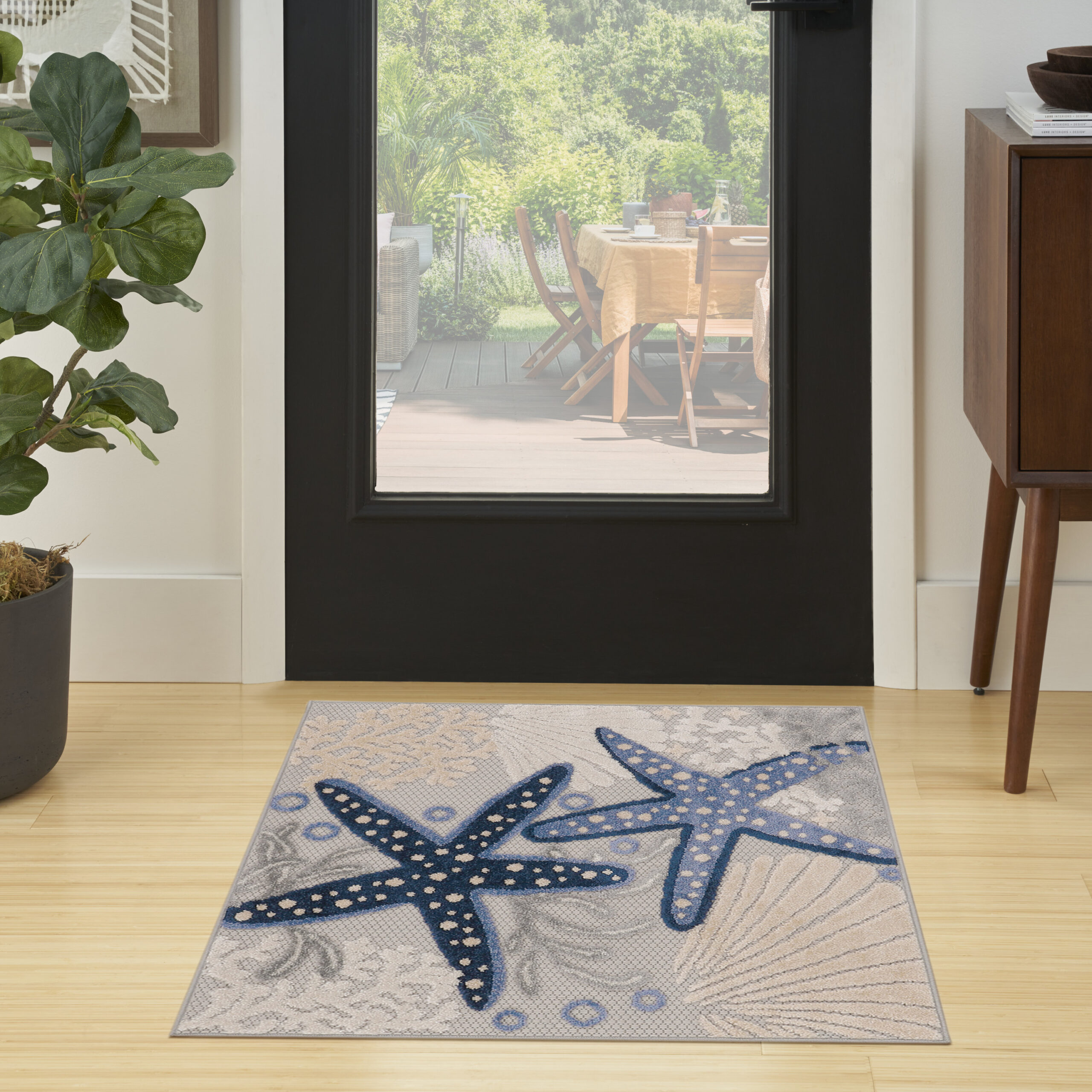 Nourison Aloha ALH24 Blue Grey Area Rug - Image 5