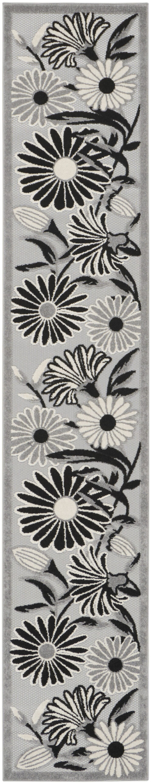 Nourison Aloha ALH33 Black White Area Rug