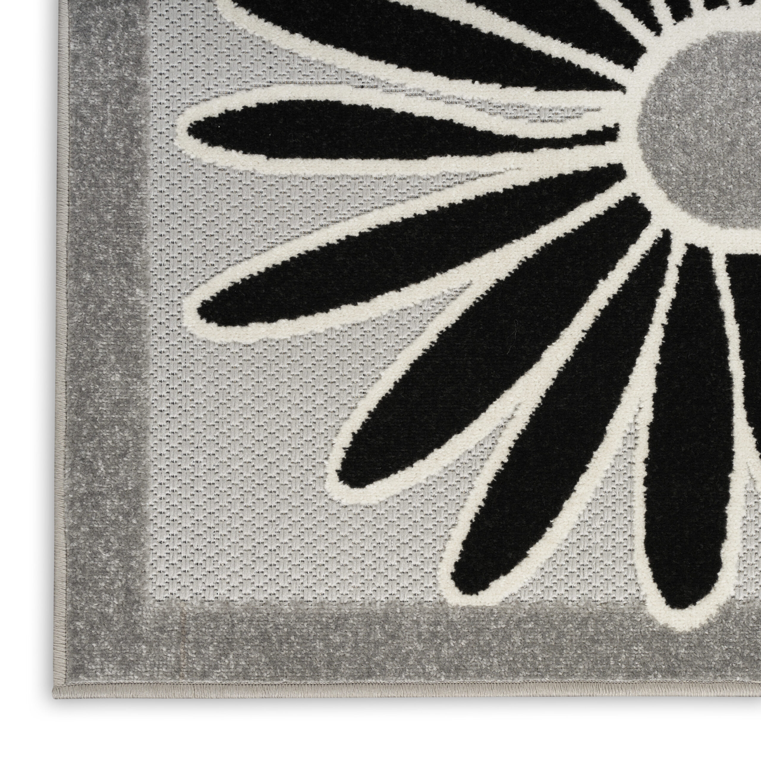 Nourison Aloha ALH33 Black White Area Rug - Image 2