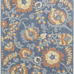 Nourison Aloha ALH17 Blue Rose Area Rug