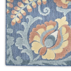 Alternative view of Nourison Aloha ALH17 Blue Rose Area Rug