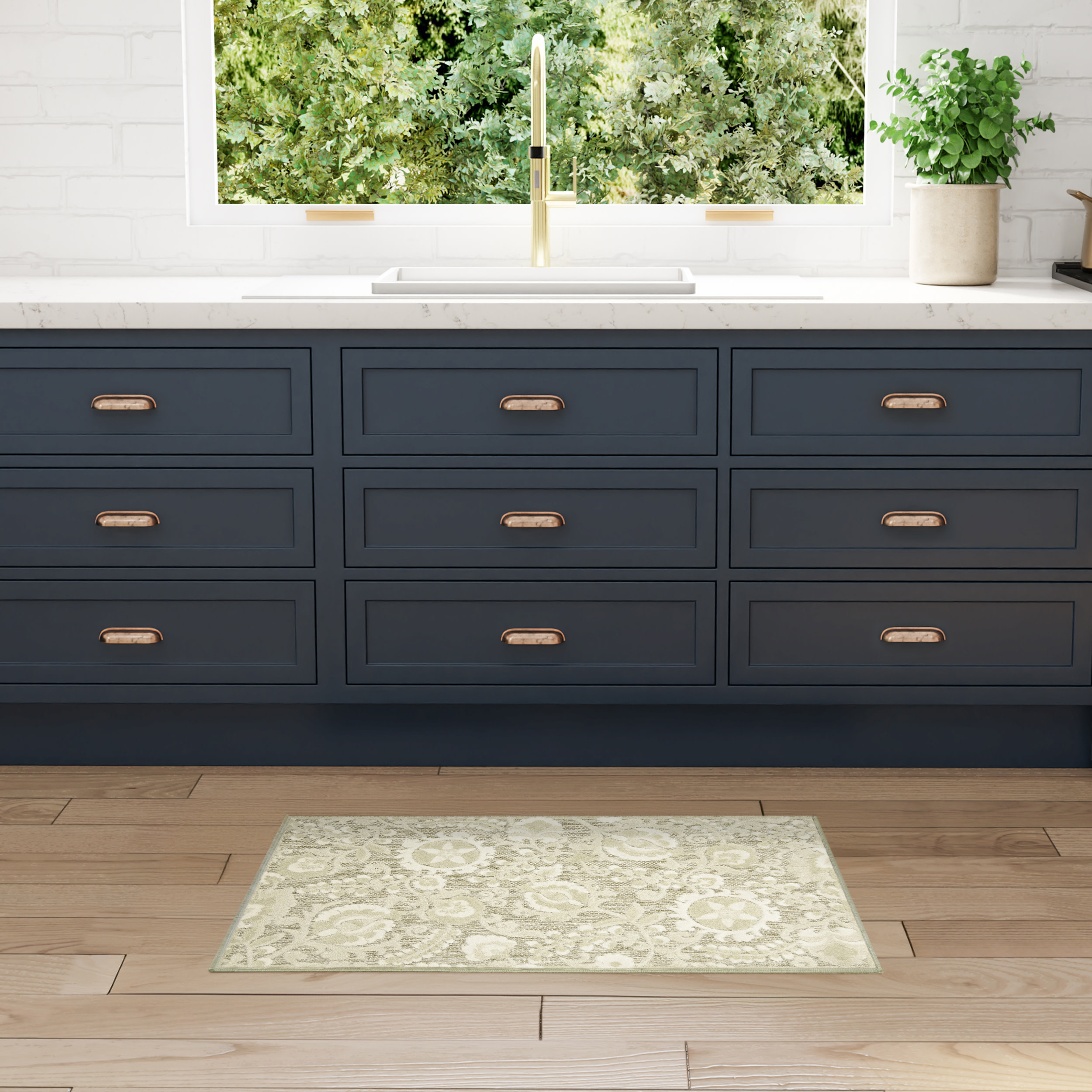Nourison Aloha ALH17 Ivory Sage Area Rug - Image 5