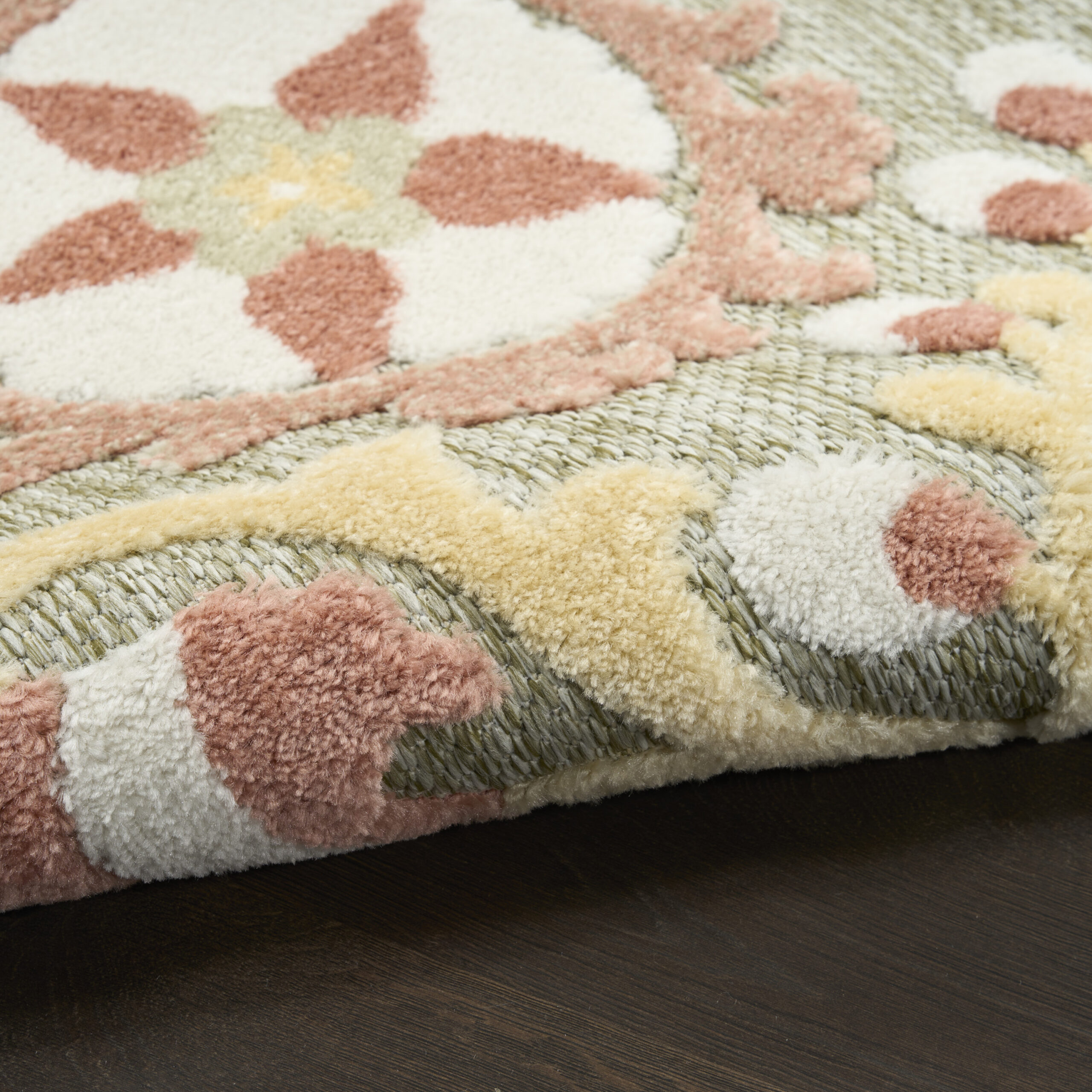 Nourison Aloha ALH17 Sage Rose Area Rug - Image 3