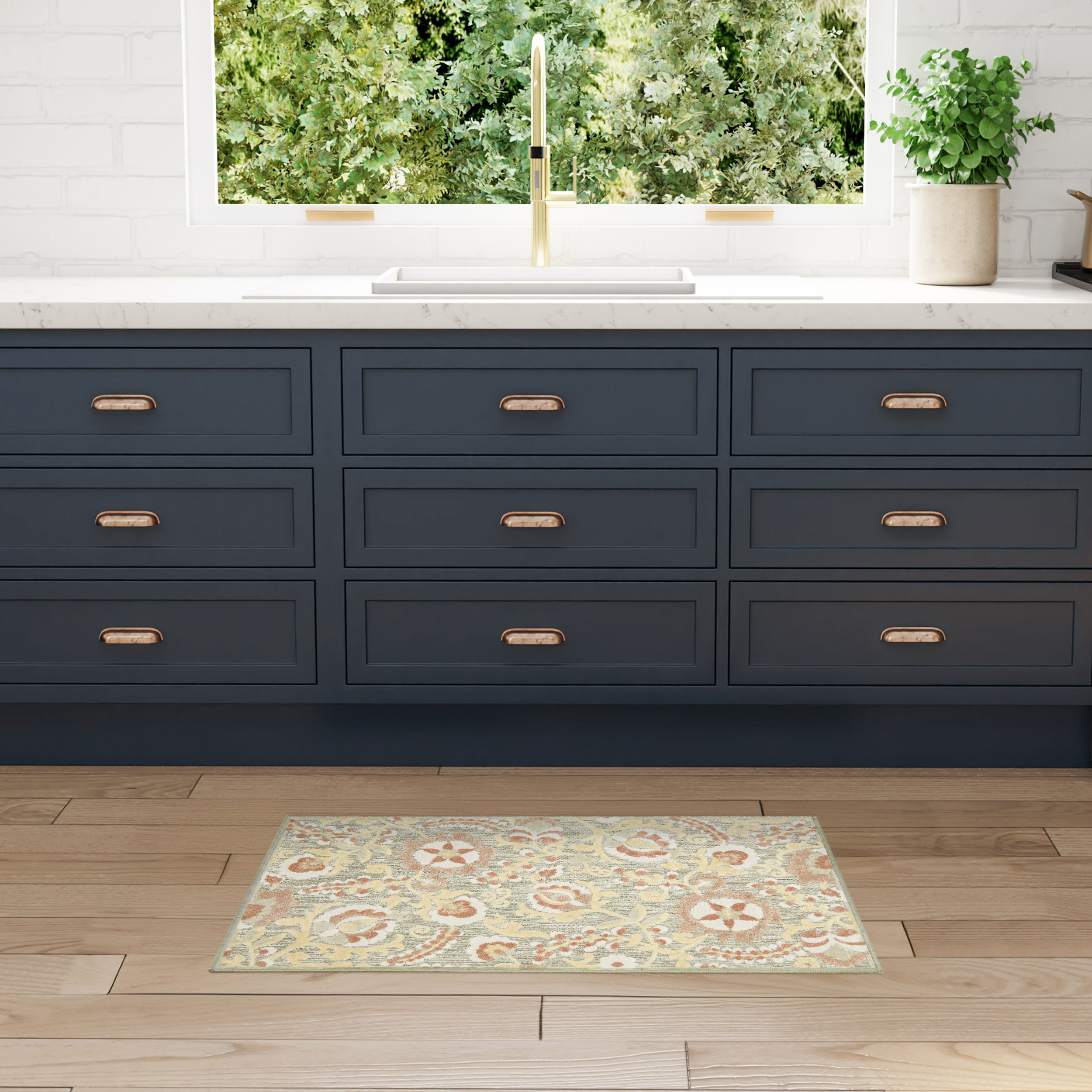 Nourison Aloha ALH17 Sage Rose Area Rug - Image 5