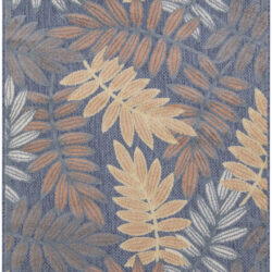 Nourison Aloha ALH18 Blue Rose Area Rug