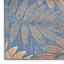 Alternative view of Nourison Aloha ALH18 Blue Rose Area Rug