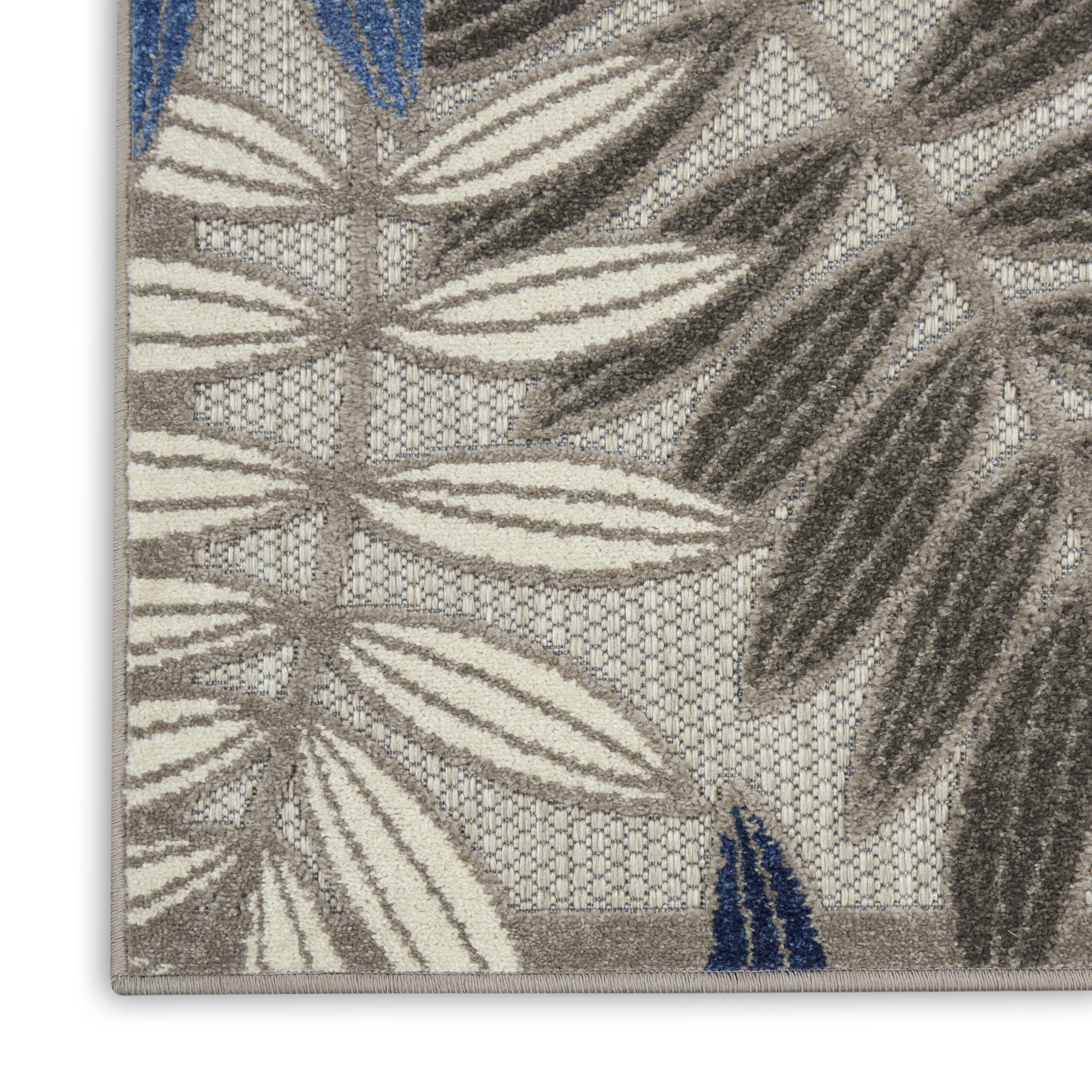 Nourison Aloha ALH18 Grey Blue Area Rug - Image 2
