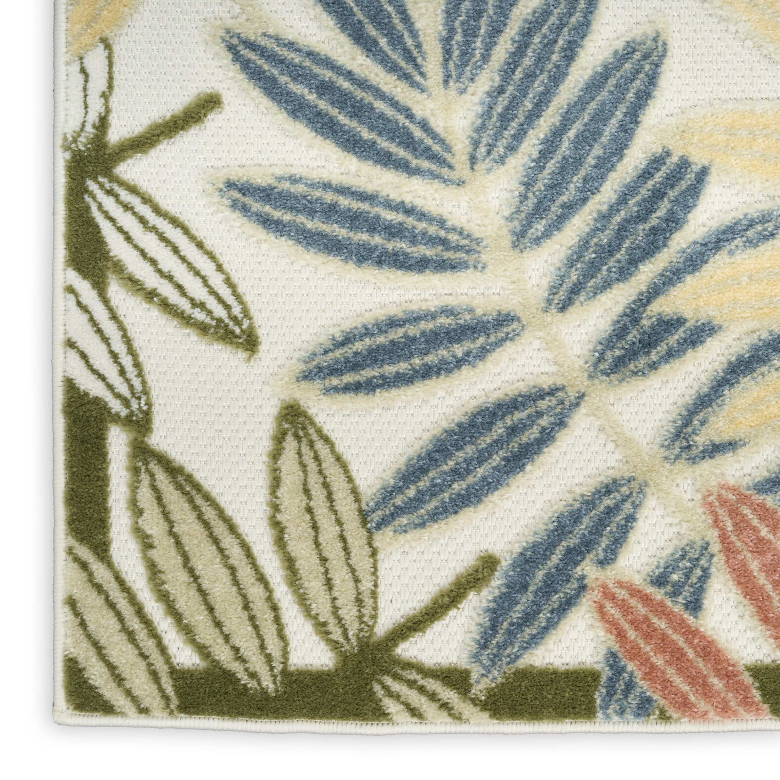 Nourison Aloha ALH18 Ivory Rose Area Rug - Image 2