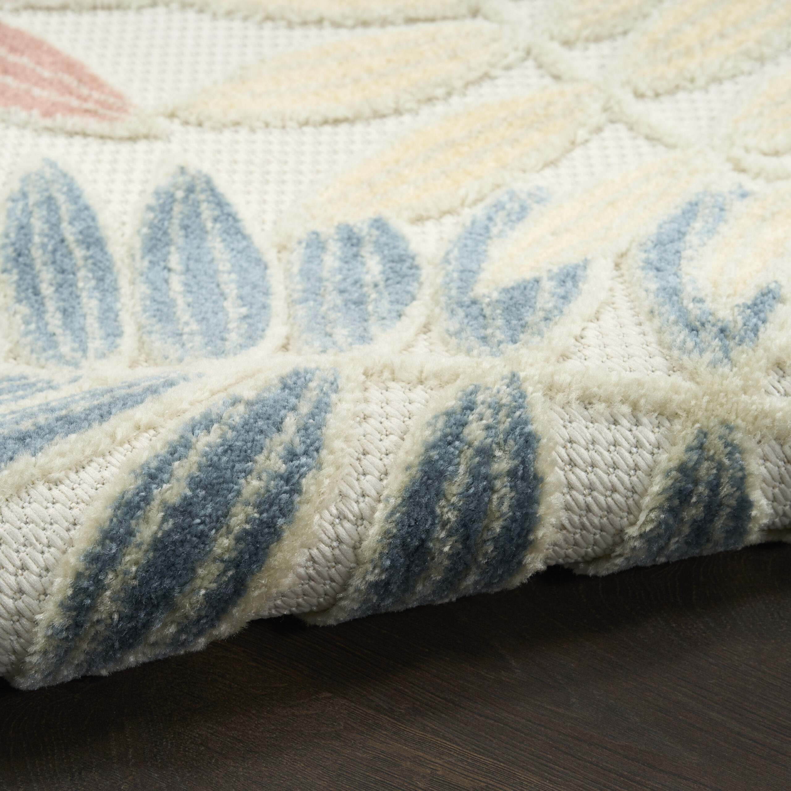 Nourison Aloha ALH18 Ivory Rose Area Rug - Image 3