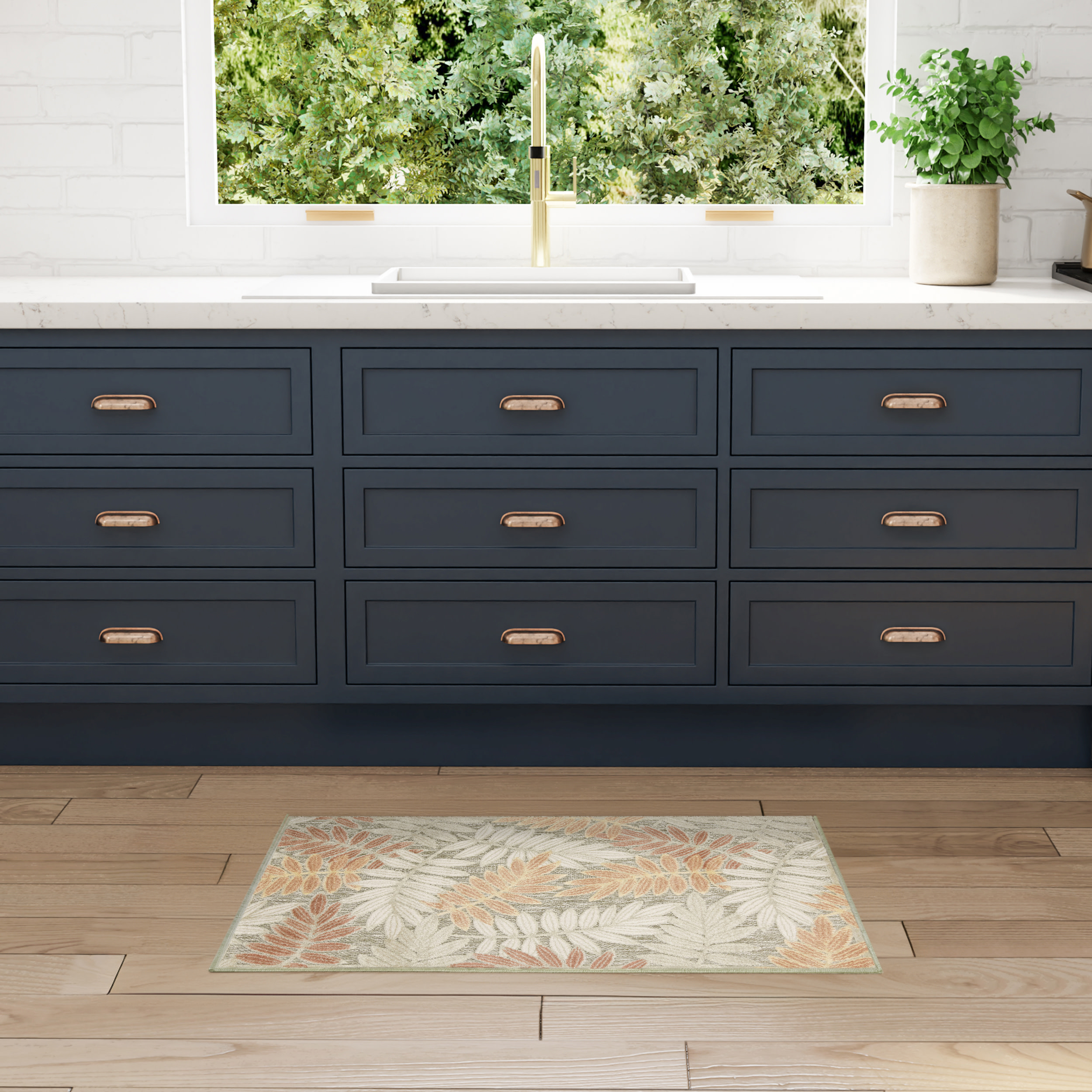 Nourison Aloha ALH18 Sage Rose Area Rug - Image 5