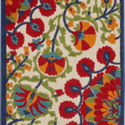 Nourison Aloha ALH20 Red Multicolor Area Rug