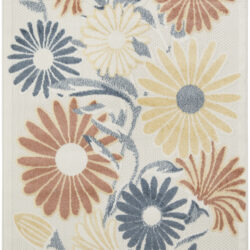 Nourison Aloha ALH33 Ivory Rose Area Rug