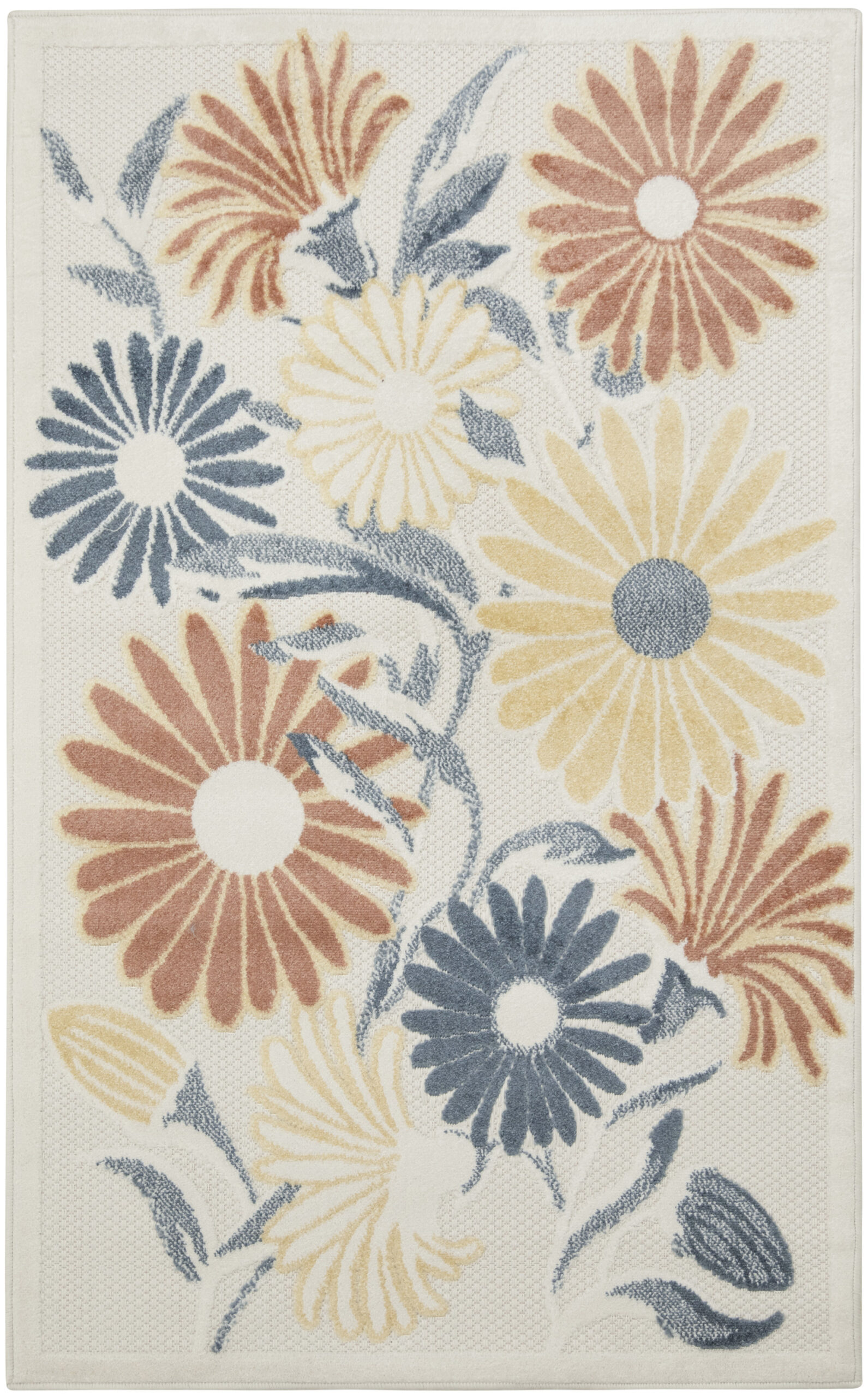 Nourison Aloha ALH33 Ivory Rose Area Rug