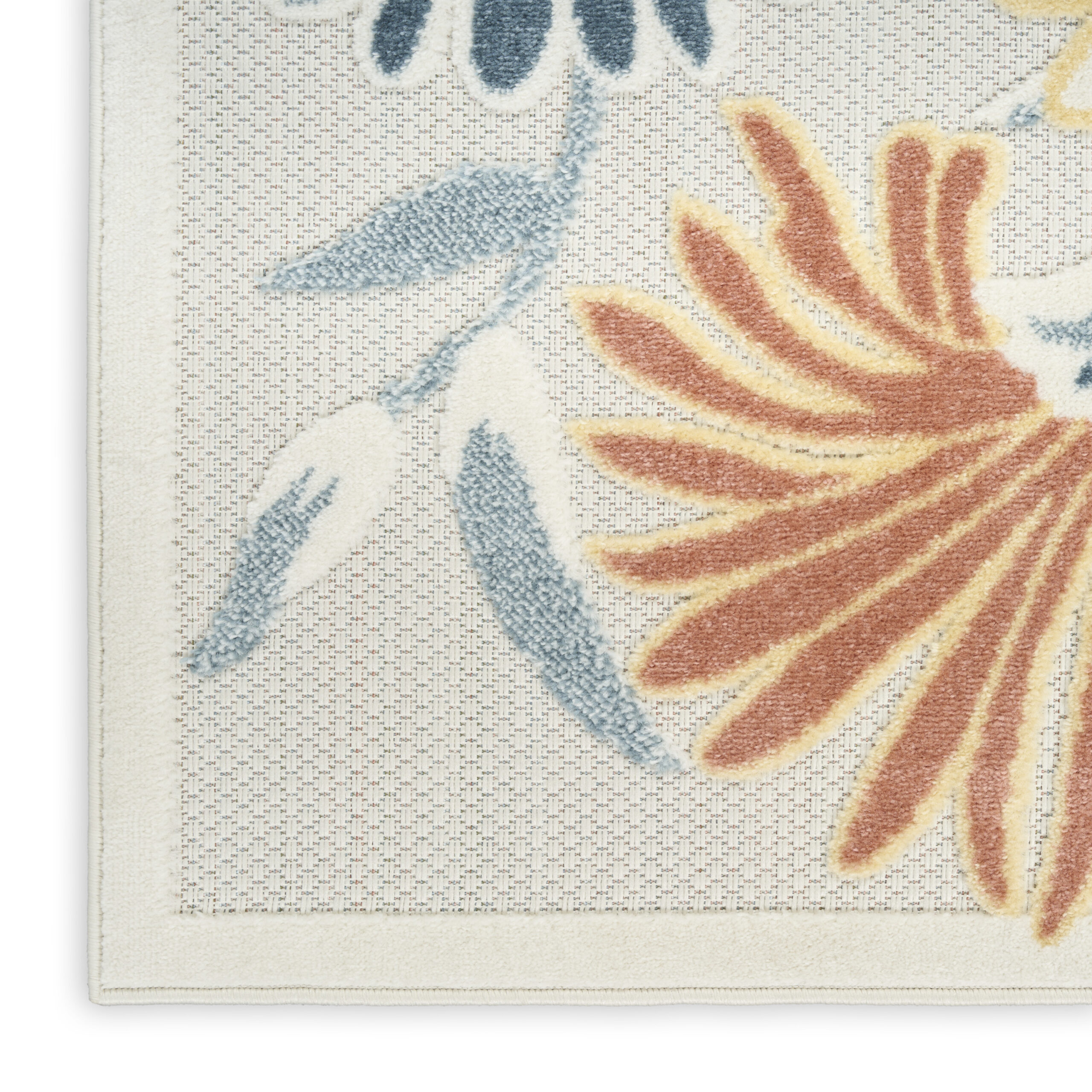 Nourison Aloha ALH33 Ivory Rose Area Rug - Image 2