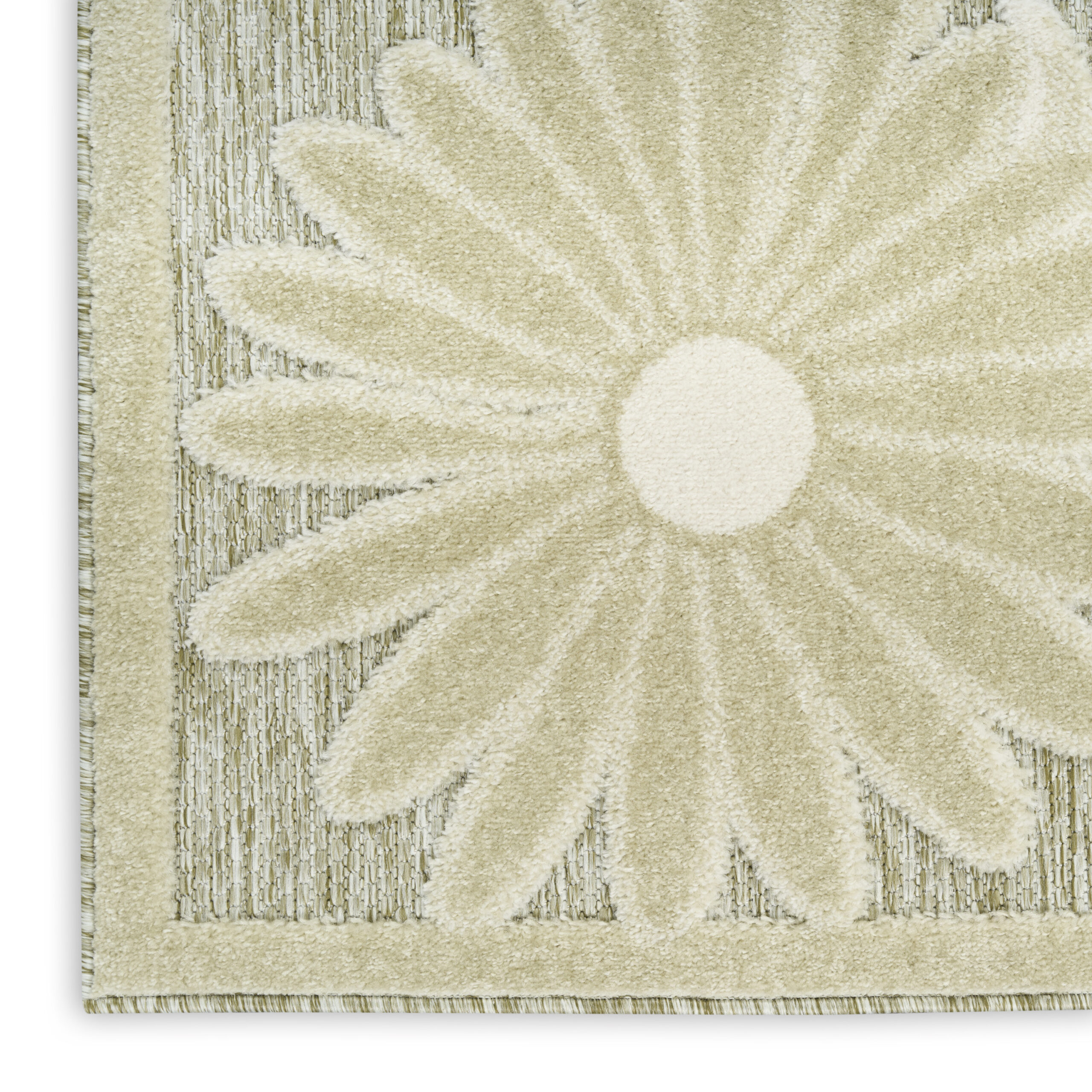 Nourison Aloha ALH33 Ivory Sage Area Rug - Image 2