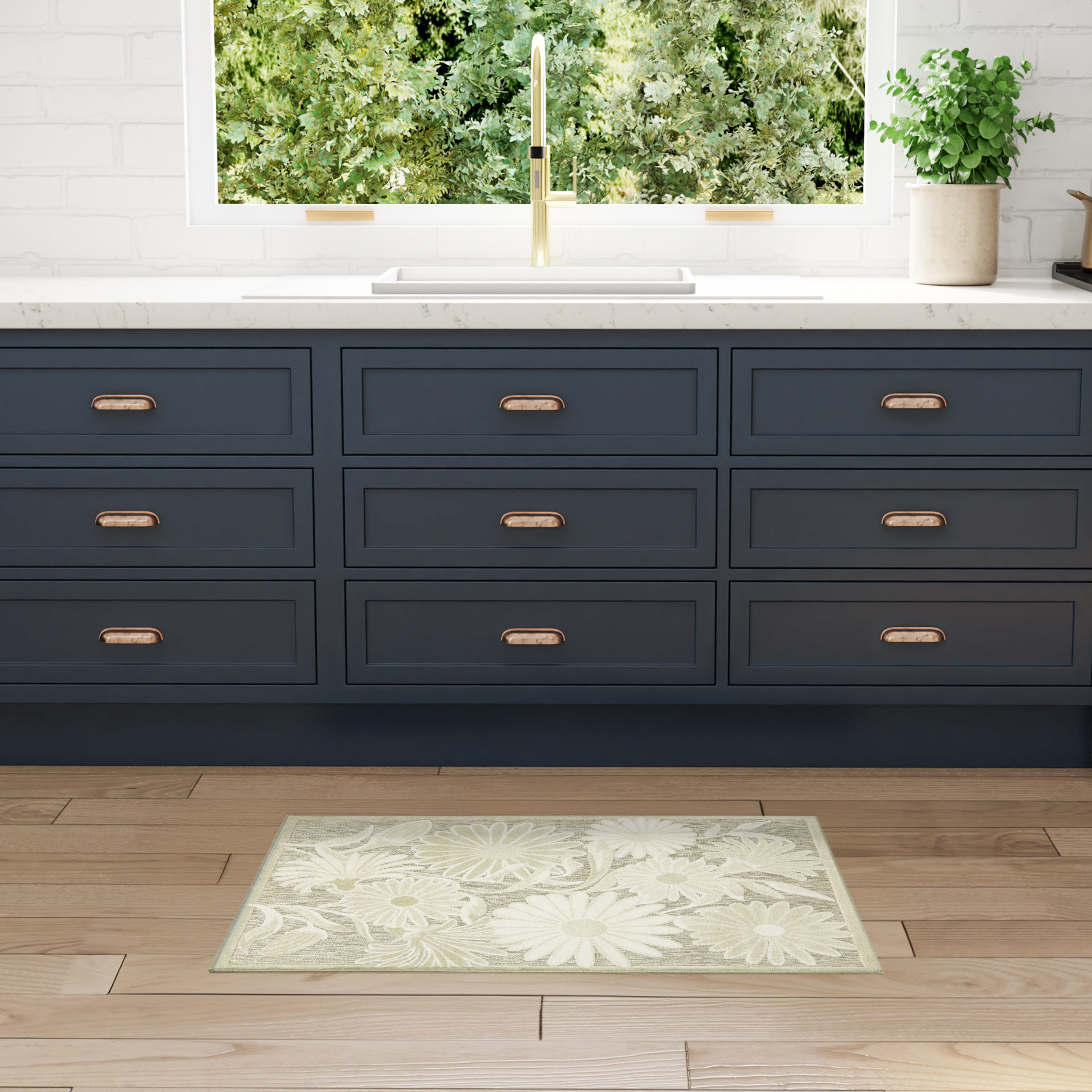 Nourison Aloha ALH33 Ivory Sage Area Rug - Image 5