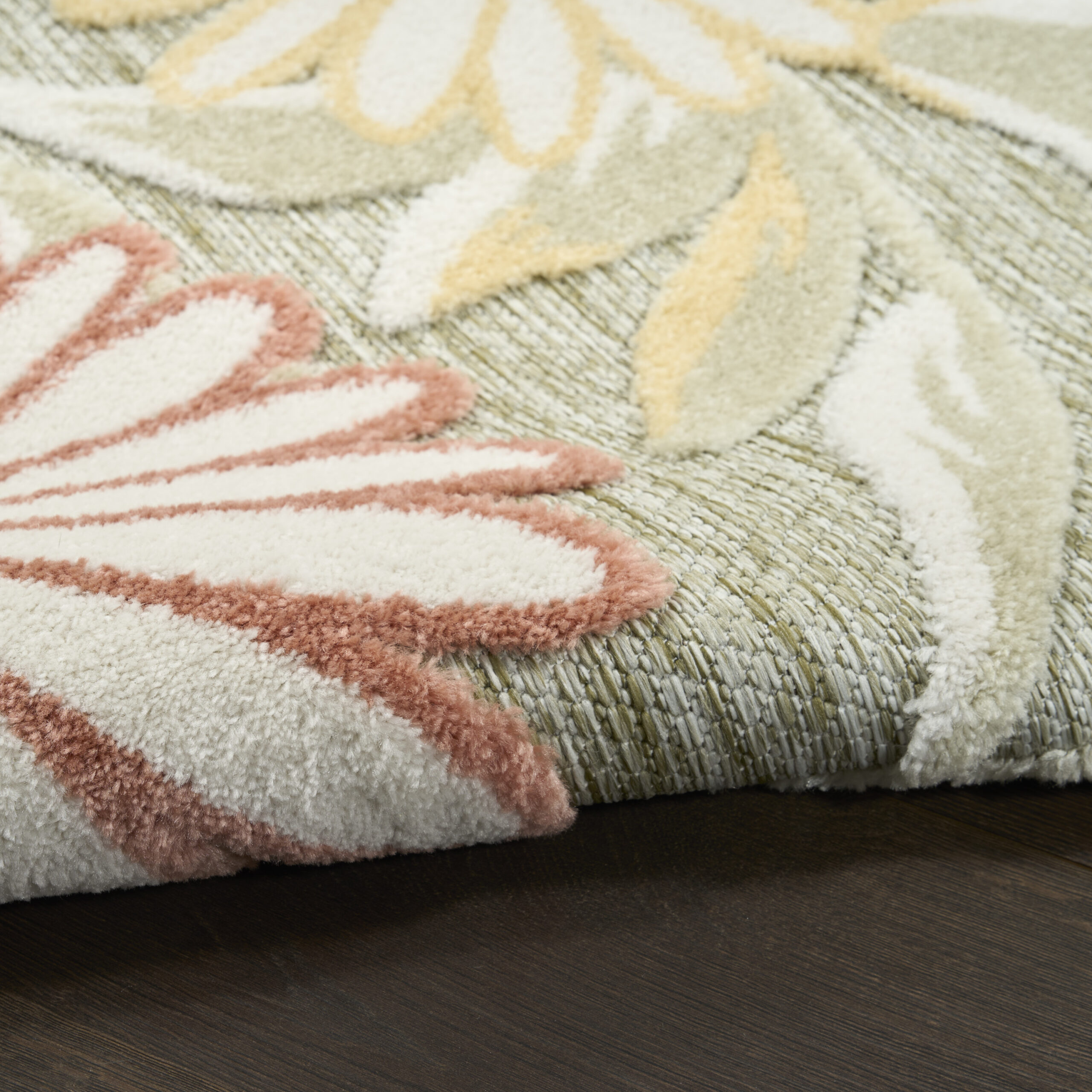 Nourison Aloha ALH33 Sage Rose Area Rug - Image 3