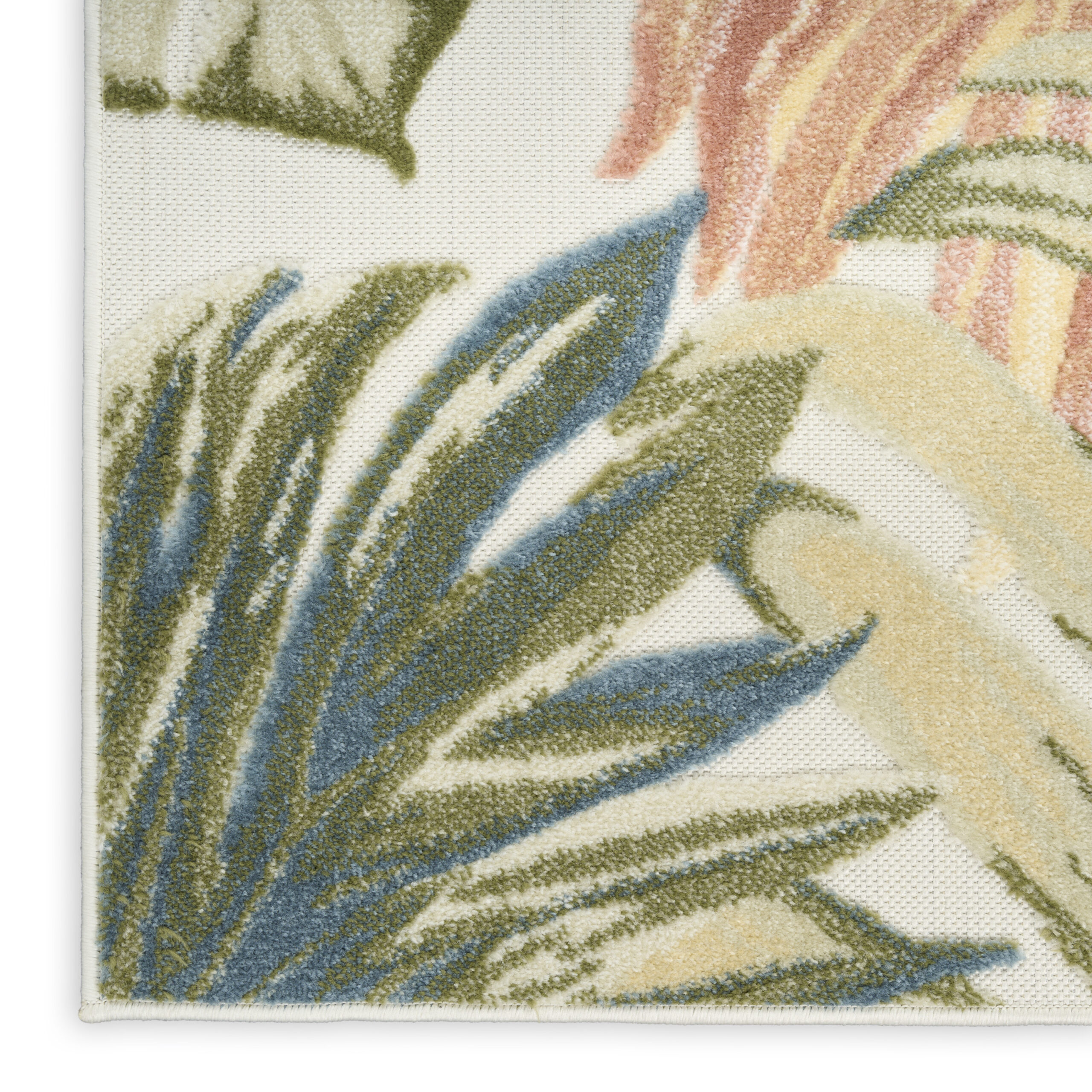 Nourison Aloha ALH43 Ivory Green Area Rug - Image 2