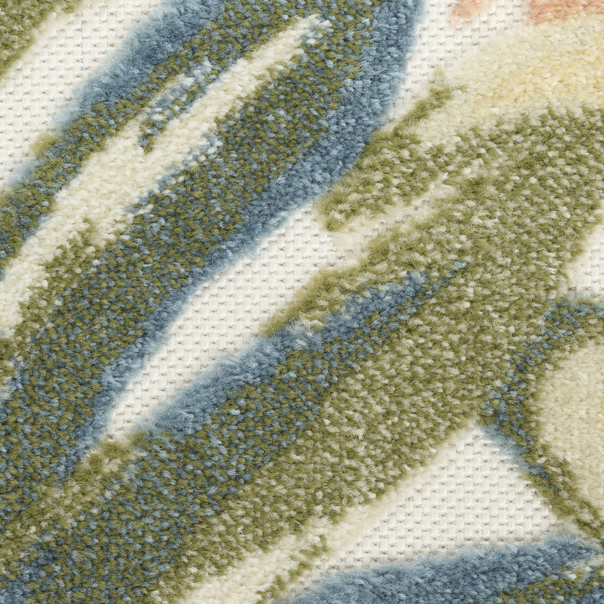 Nourison Aloha ALH43 Ivory Green Area Rug - Image 4