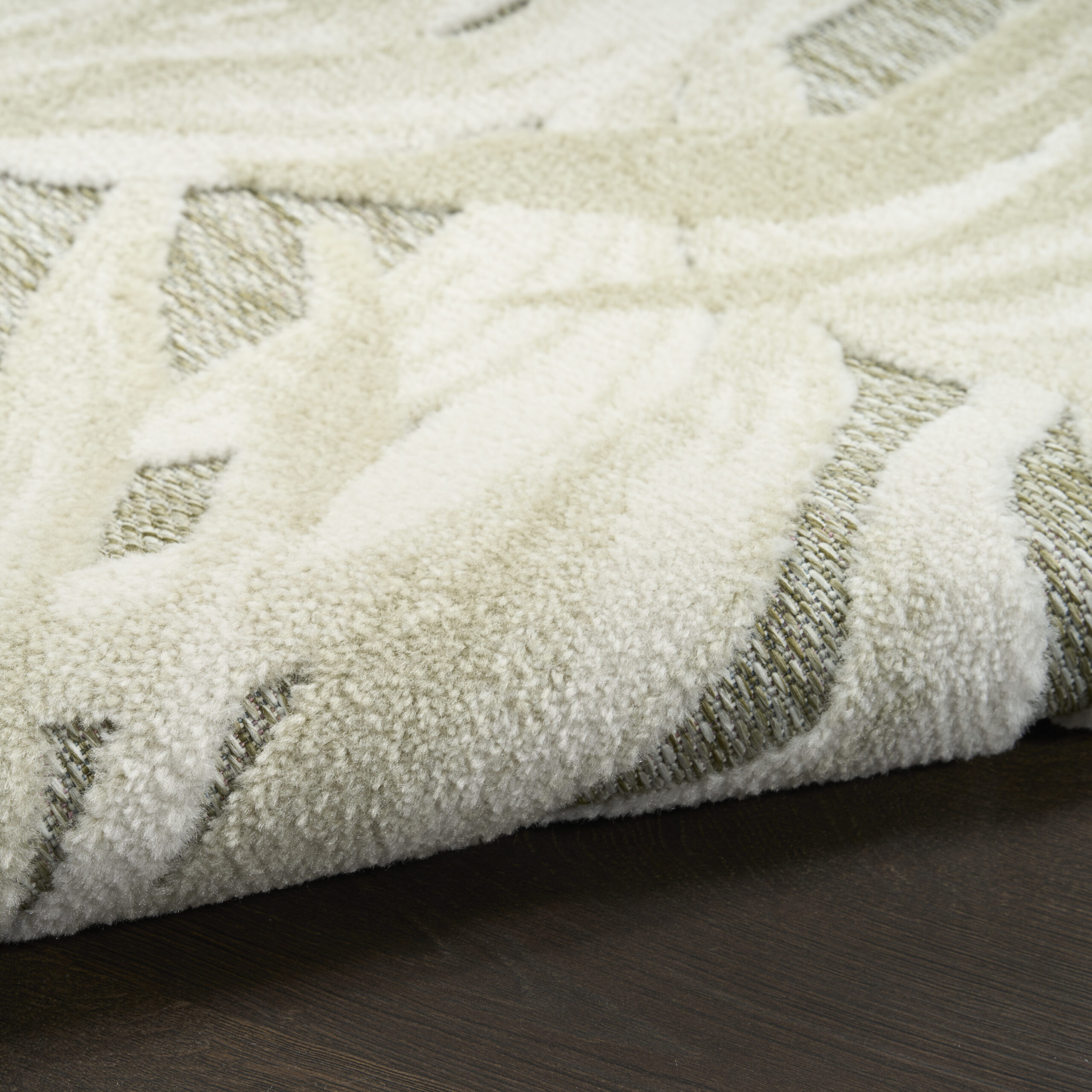 Nourison Aloha ALH43 Ivory Sage Area Rug - Image 3