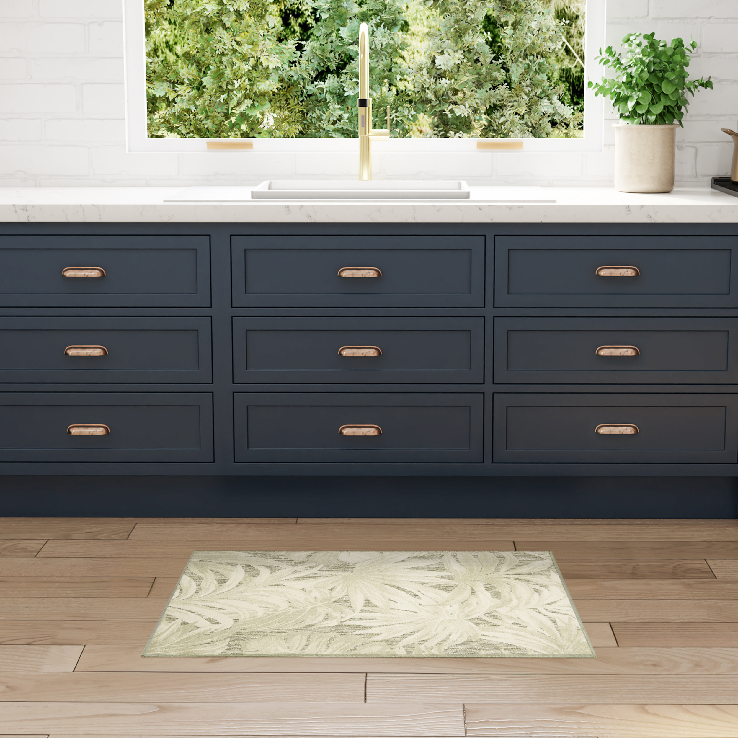 Nourison Aloha ALH43 Ivory Sage Area Rug - Image 5