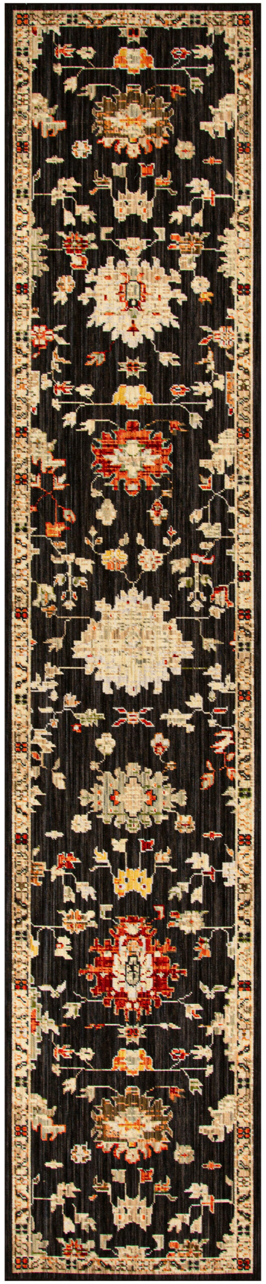 Nourison Antique Bloom ANB01 Black Area Rug