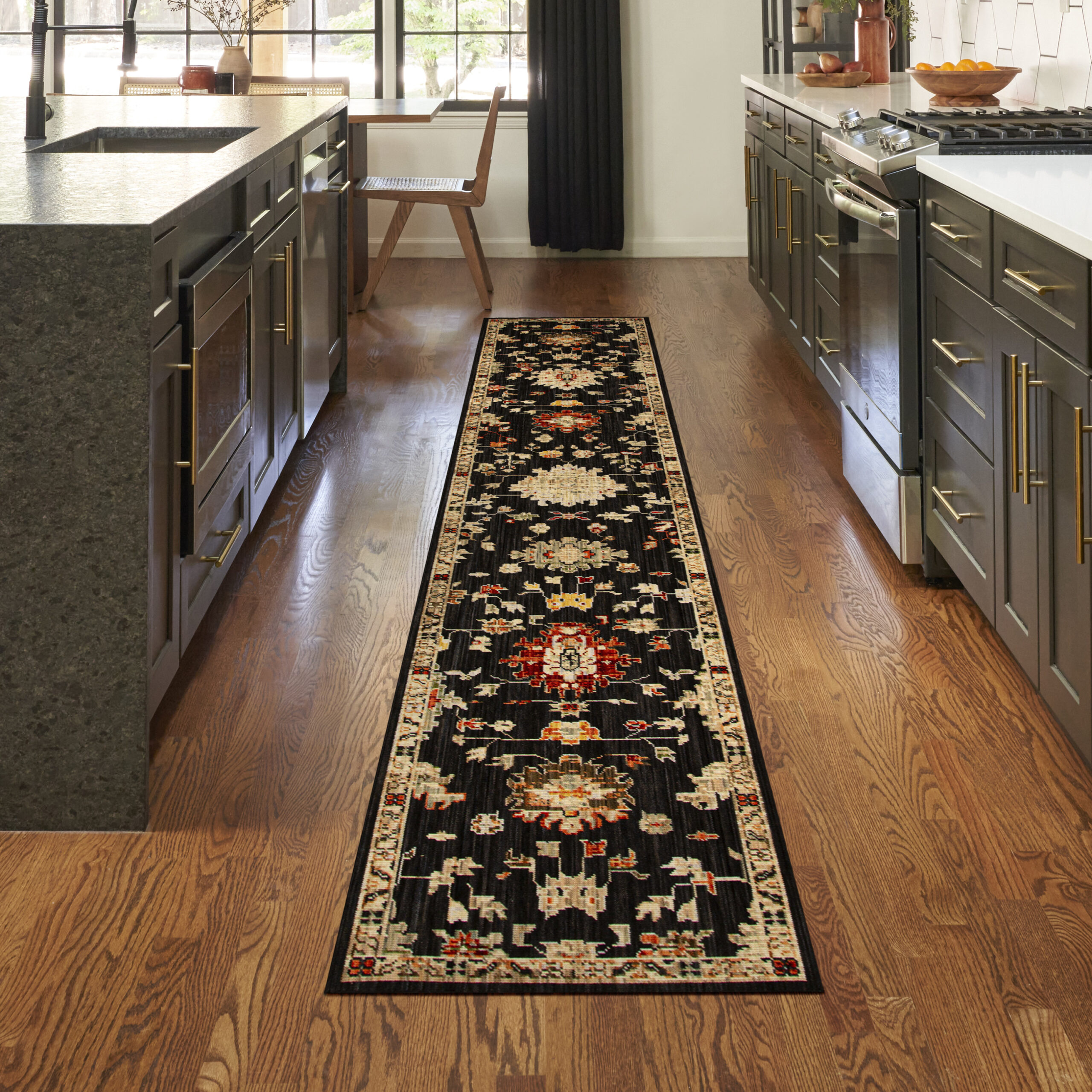 Nourison Antique Bloom ANB01 Black Area Rug - Image 5