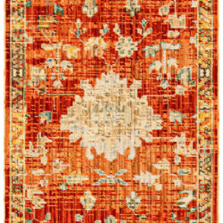 Nourison Antique Bloom ANB01 Brick Area Rug