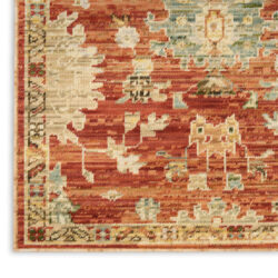 Alternative view of Nourison Antique Bloom ANB01 Brick Area Rug