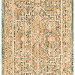 Nourison Antique Bloom ANB03 Teal Area Rug