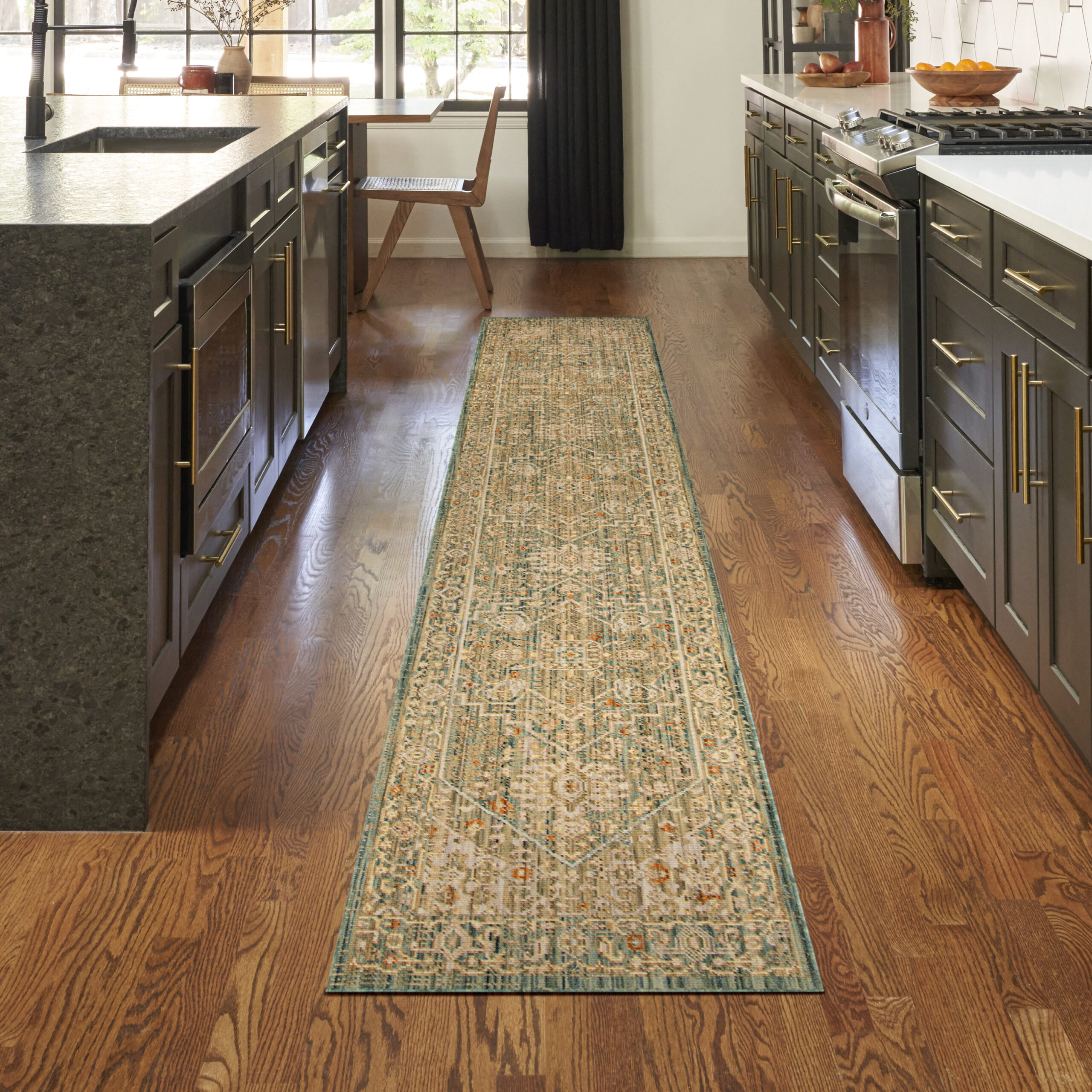 Nourison Antique Bloom ANB03 Teal Area Rug - Image 5
