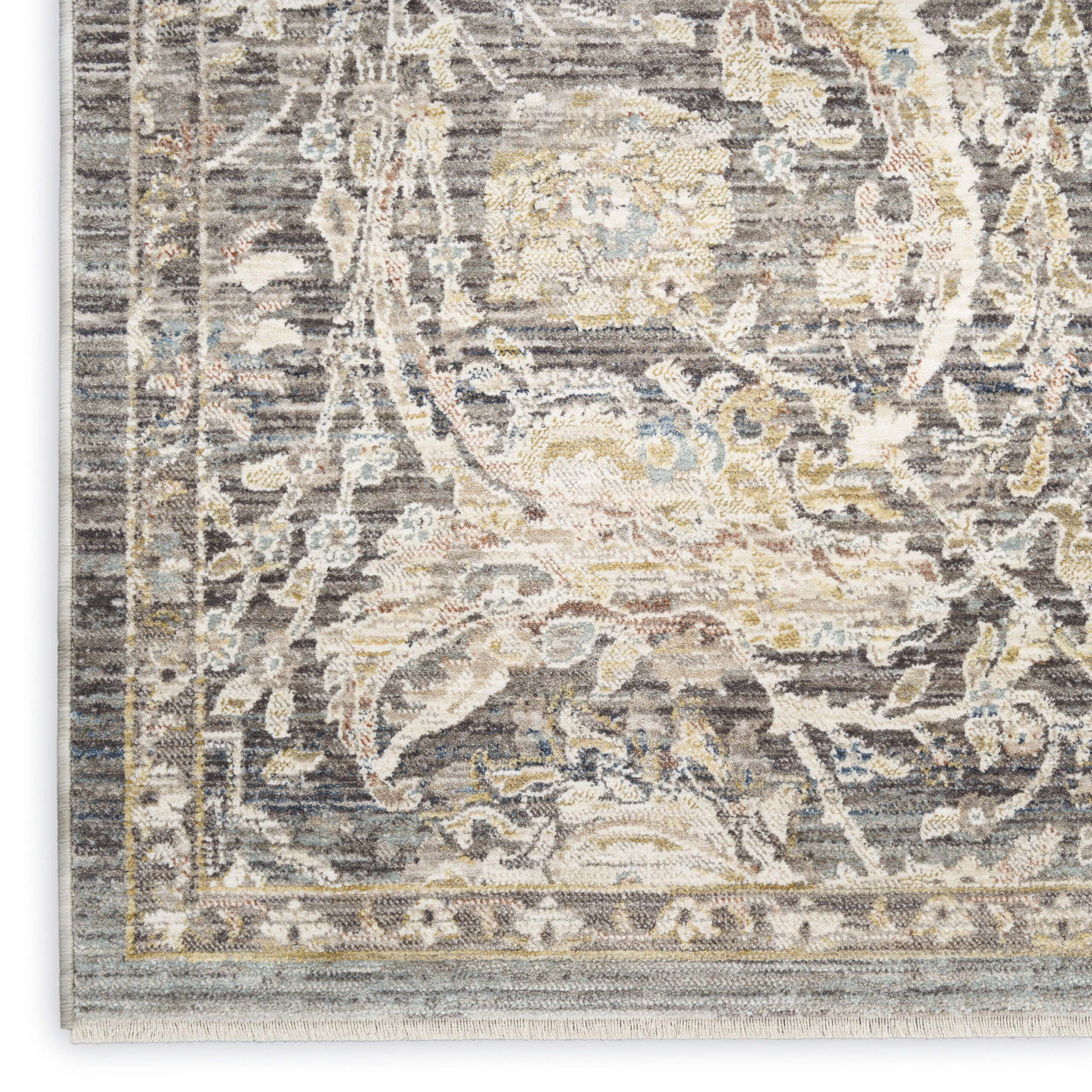 Nourison Antique Fusion ANF03 Charcoal Multicolor Area Rug - Image 2
