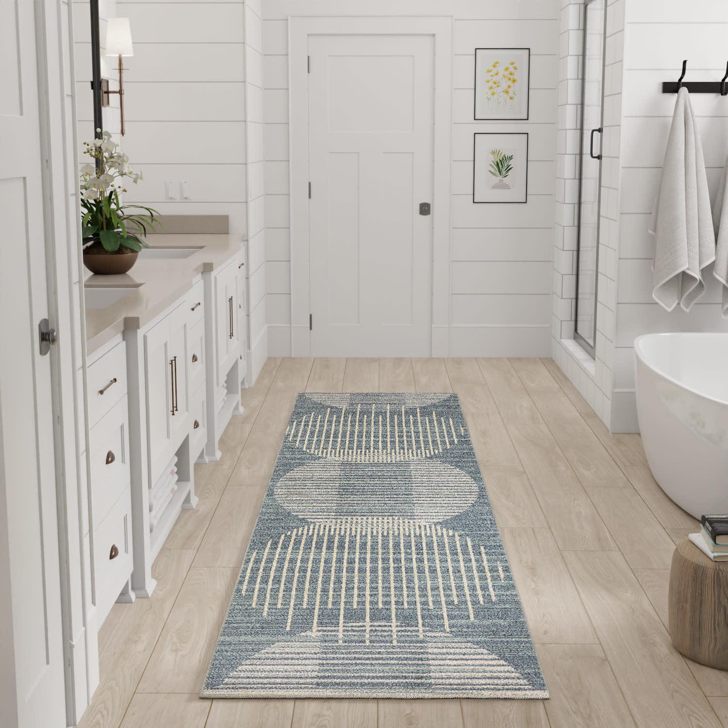 Nourison Astra Machine Washable ASW03 Blue Area Rug - Image 5