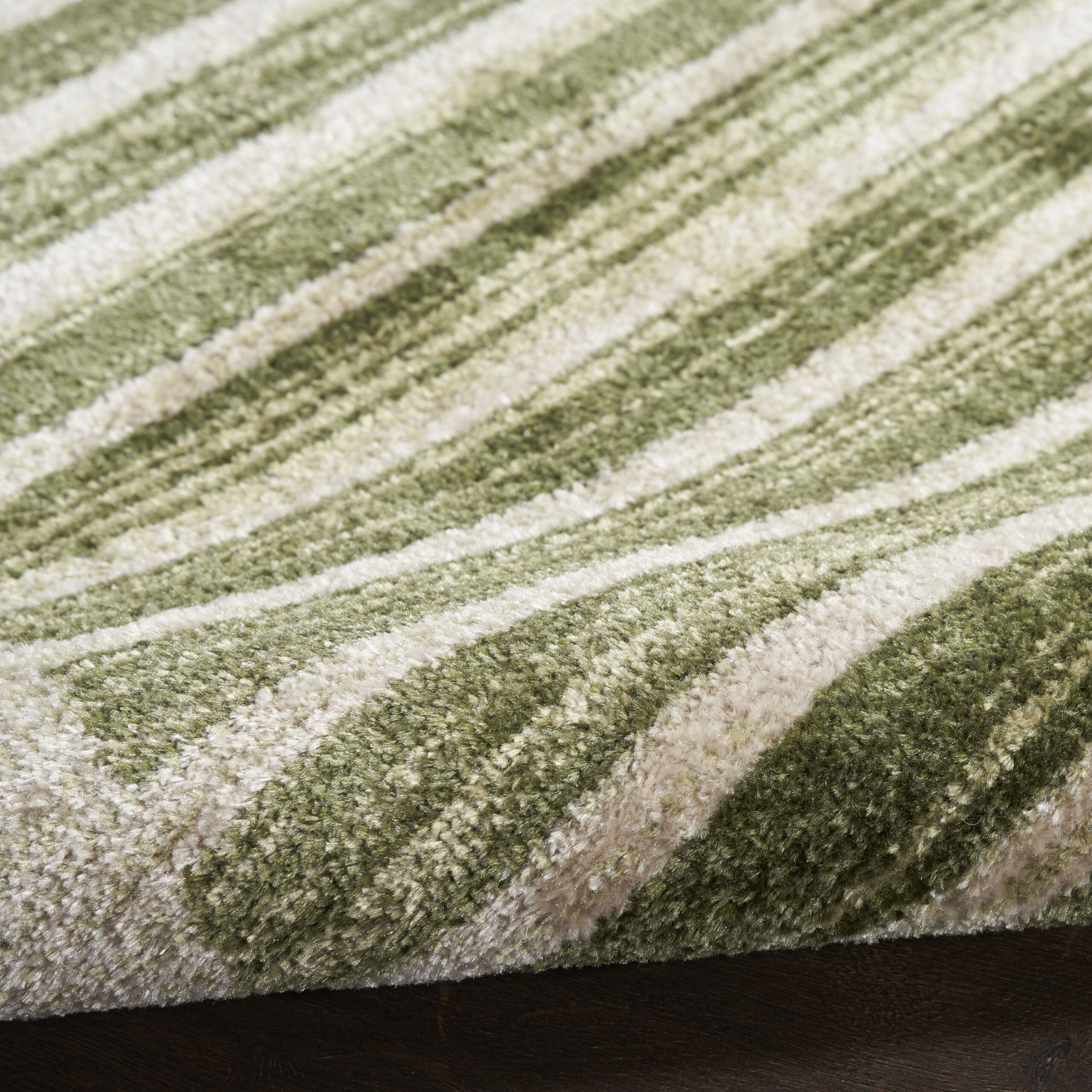 Nourison Astra Machine Washable ASW03 Ivory Olive Area Rug - Image 3