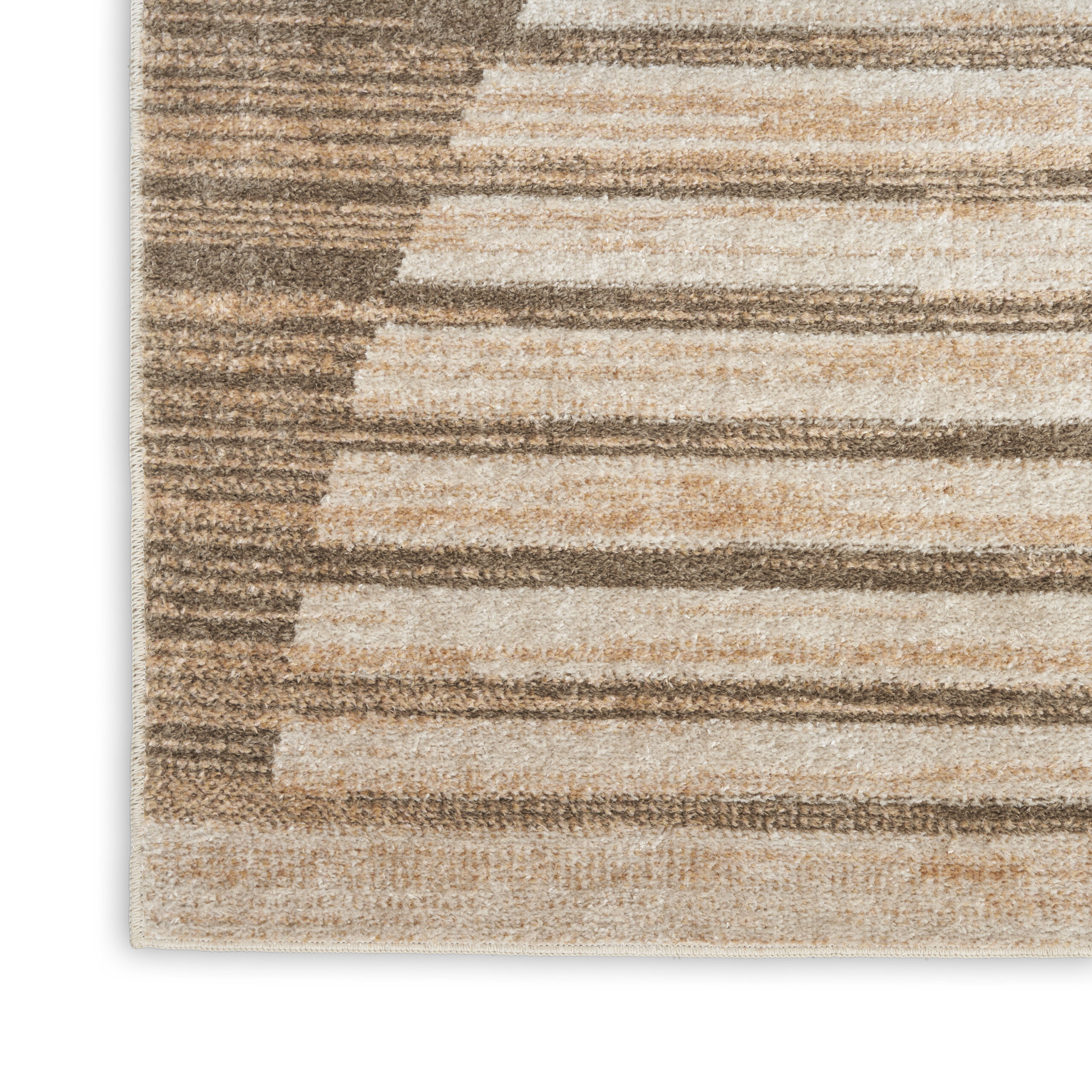Nourison Astra Machine Washable ASW03 Latte Area Rug - Image 2