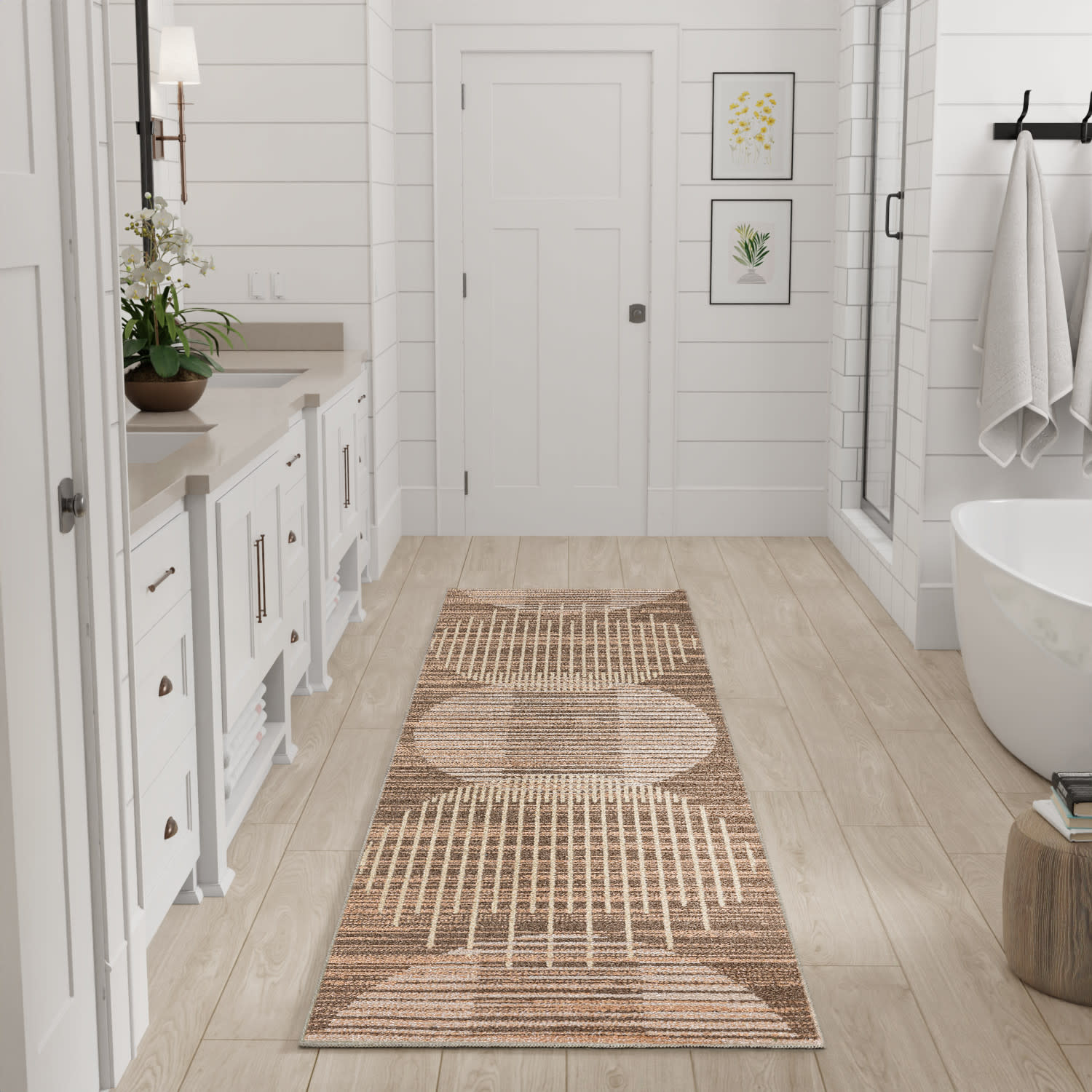 Nourison Astra Machine Washable ASW03 Latte Area Rug - Image 5