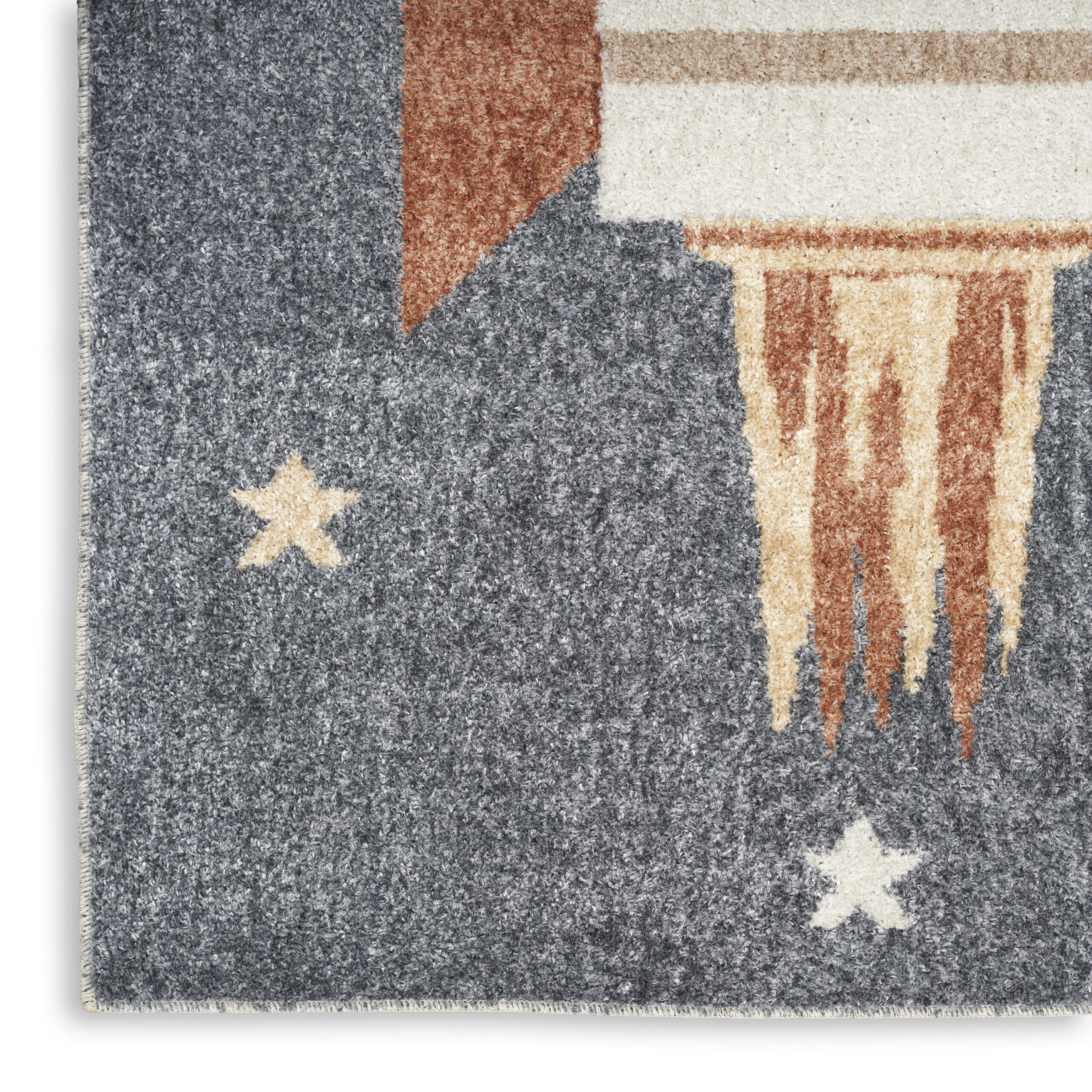 Nourison Astra Machine Washable ASW06 Sky Blue Area Rug - Image 2