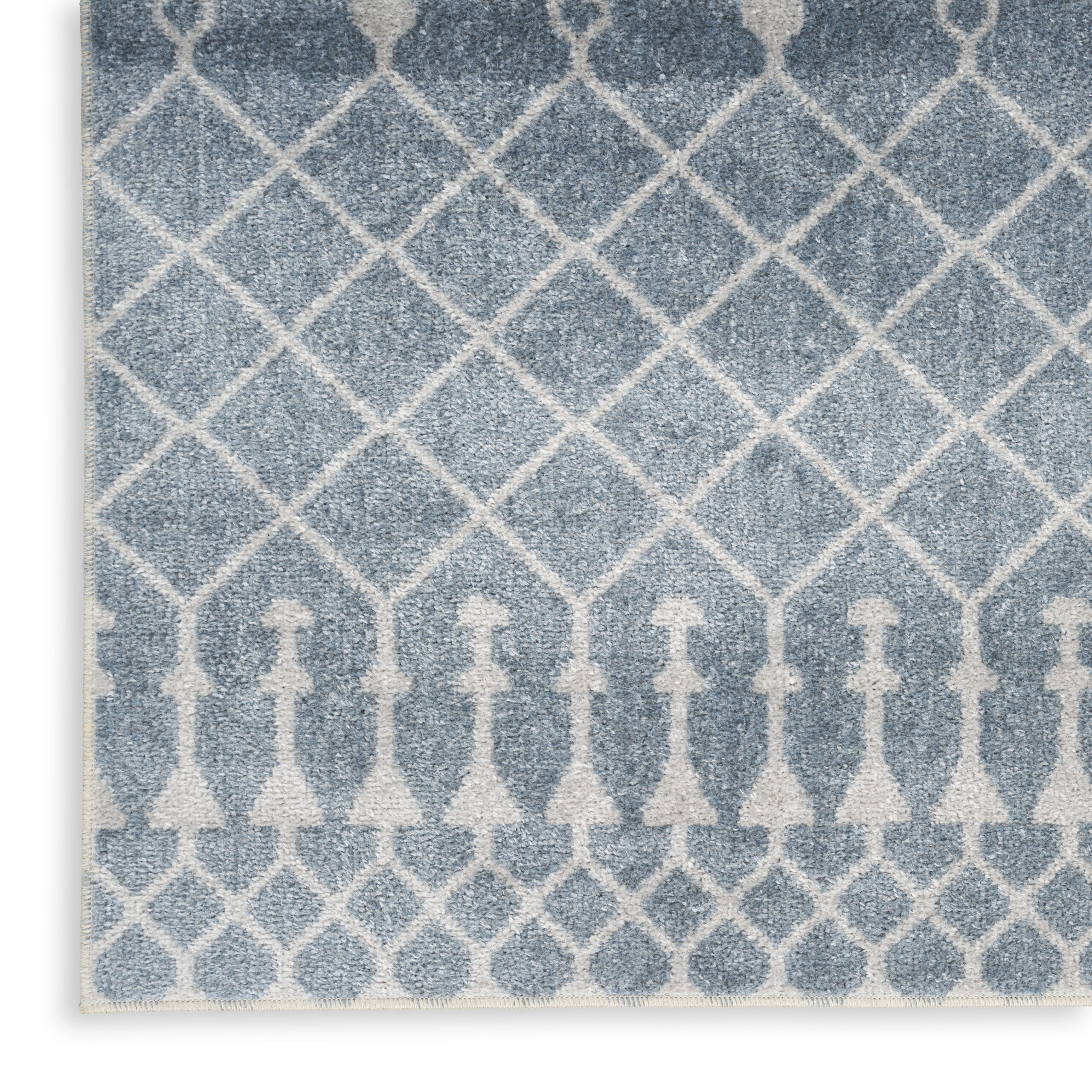 Nourison Astra Machine Washable ASW10 Blue Area Rug - Image 2