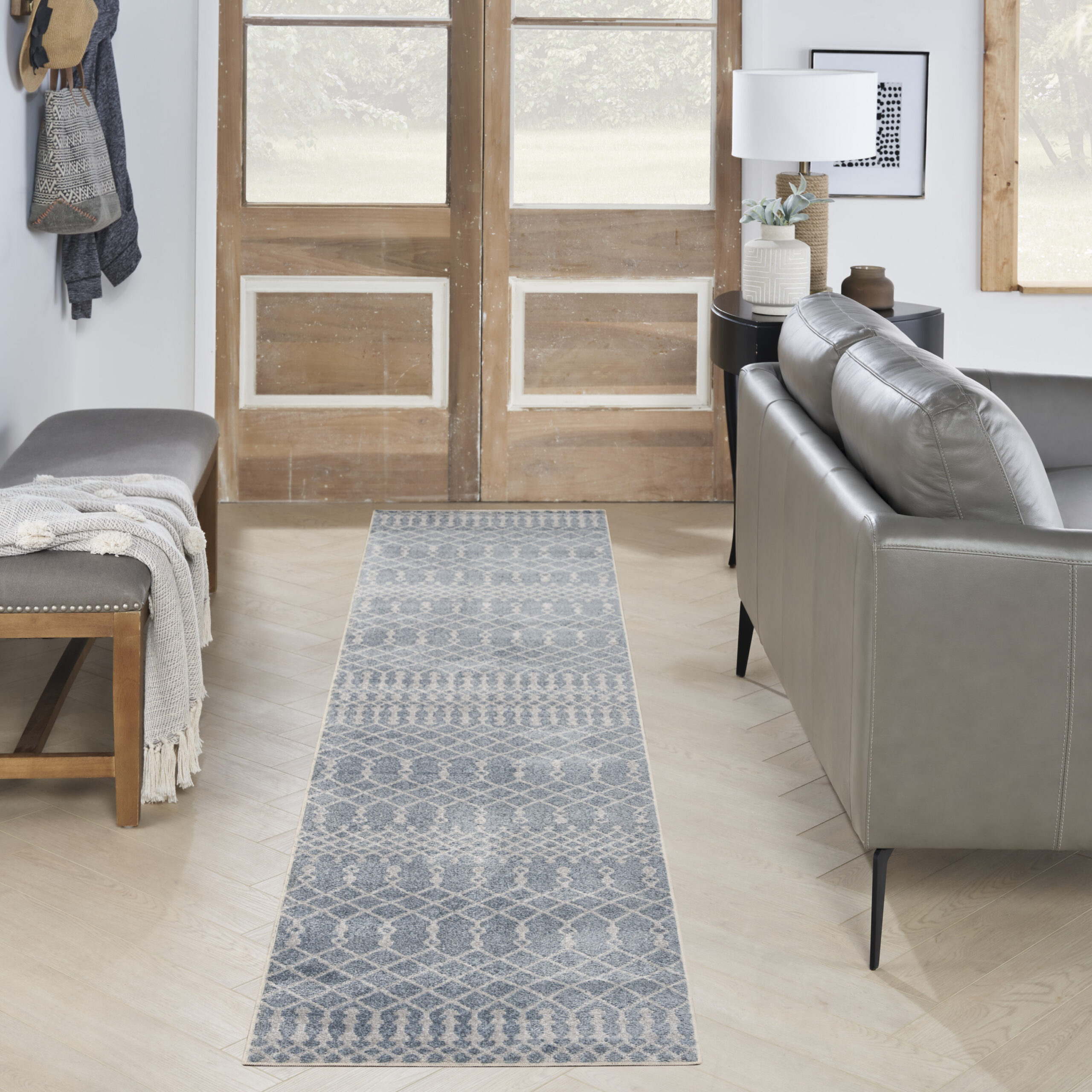 Nourison Astra Machine Washable ASW10 Blue Area Rug - Image 5