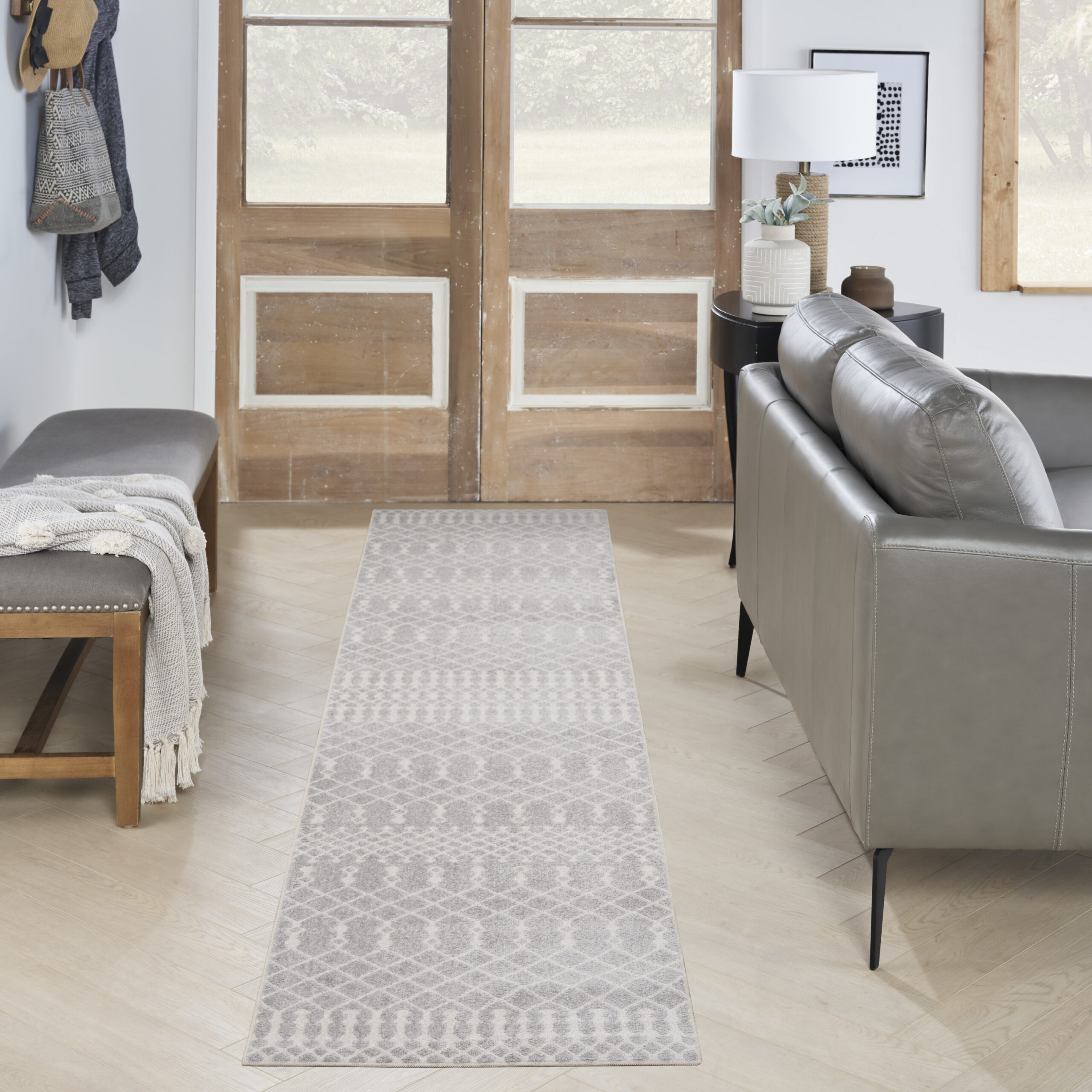Nourison Astra Machine Washable ASW10 Grey Area Rug - Image 5