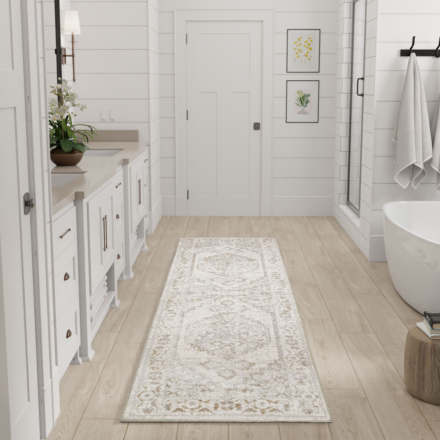 Nourison Astra Machine Washable ASW11 Grey Area Rug - Image 5
