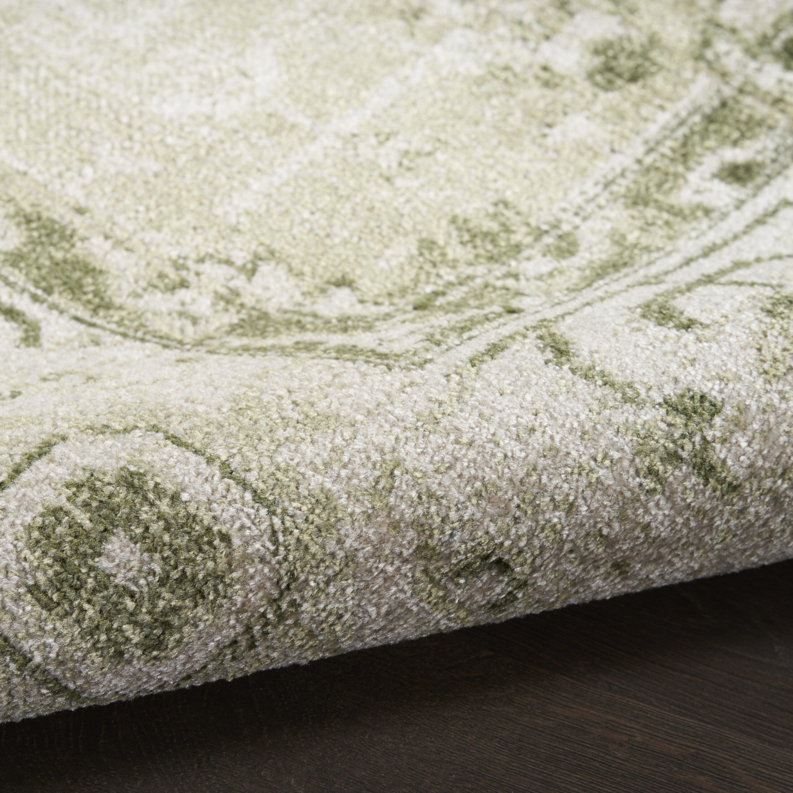 Nourison Astra Machine Washable ASW11 Ivory Green Area Rug - Image 3