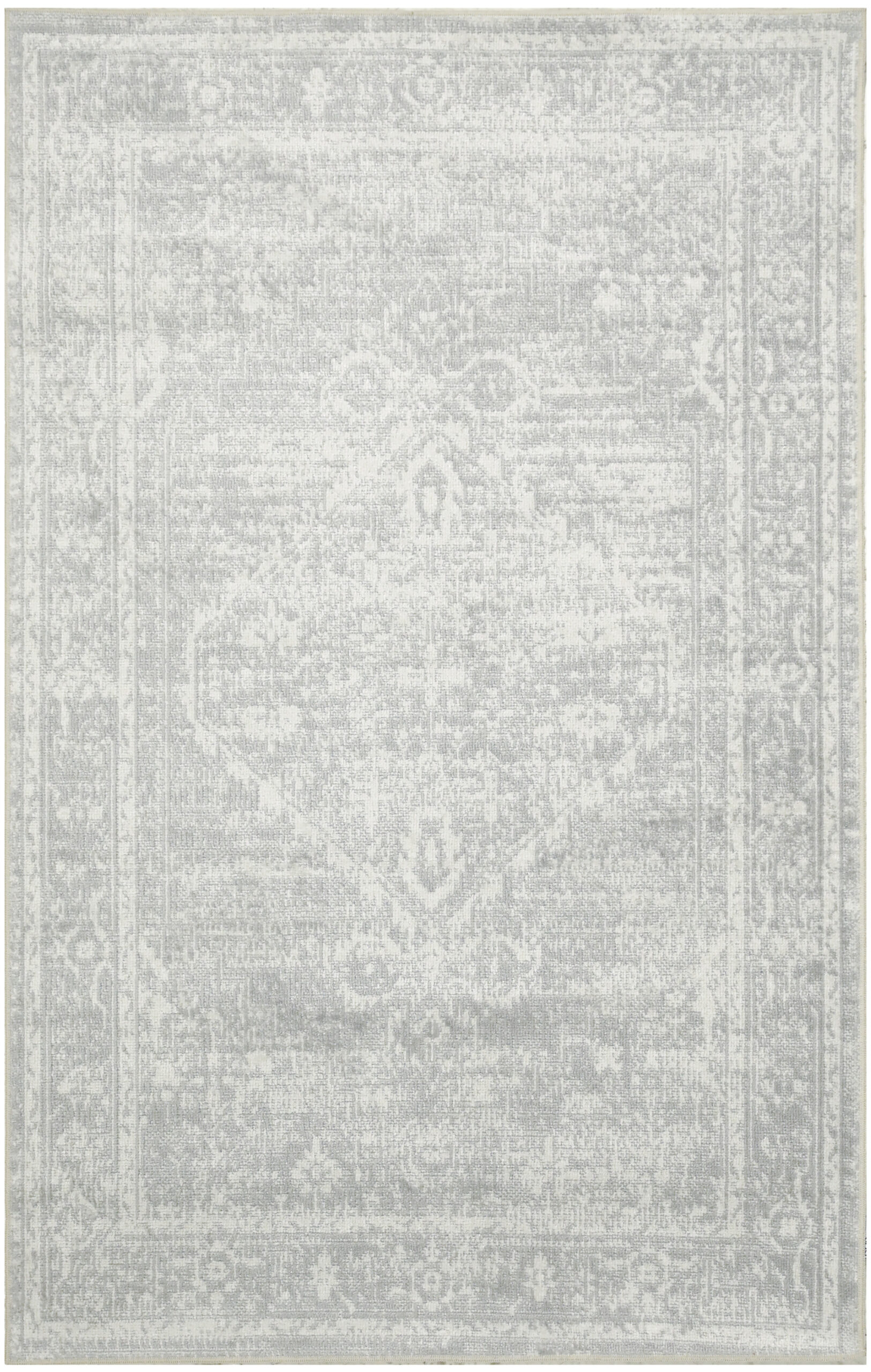 Nourison Astra Machine Washable ASW11 Light Grey Area Rug