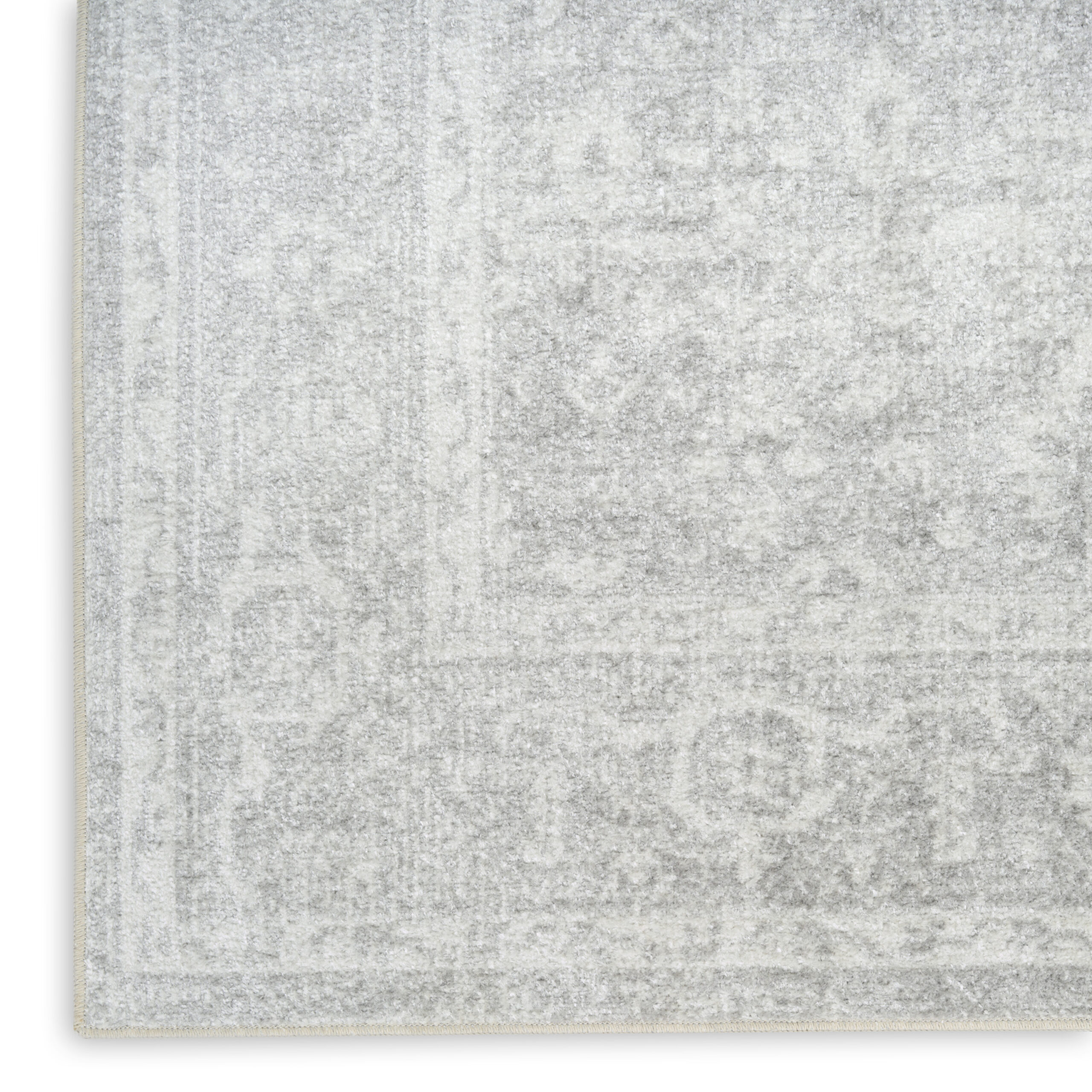 Nourison Astra Machine Washable ASW11 Light Grey Area Rug - Image 2