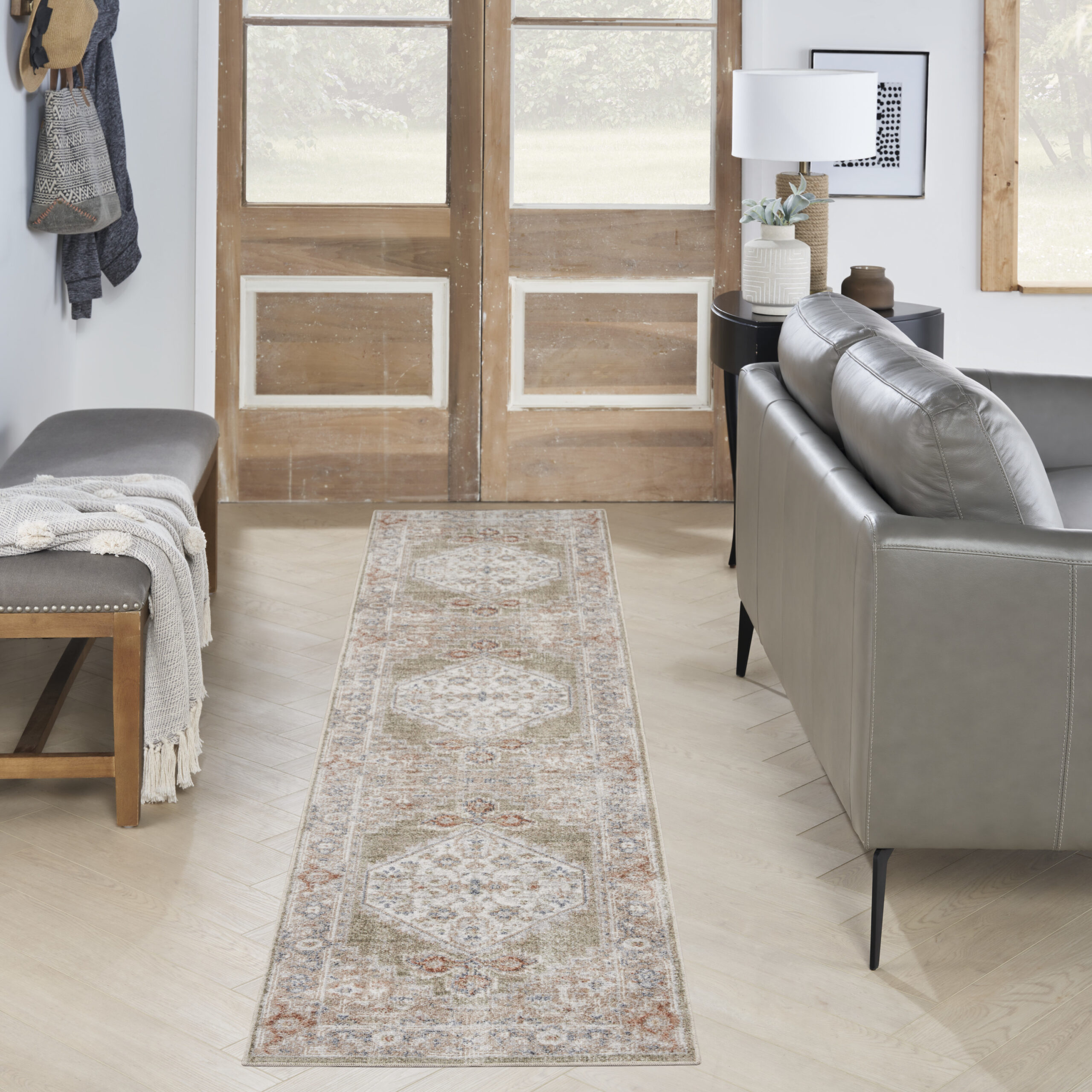Nourison Astra Machine Washable ASW11 Sage Multicolor Area Rug - Image 5