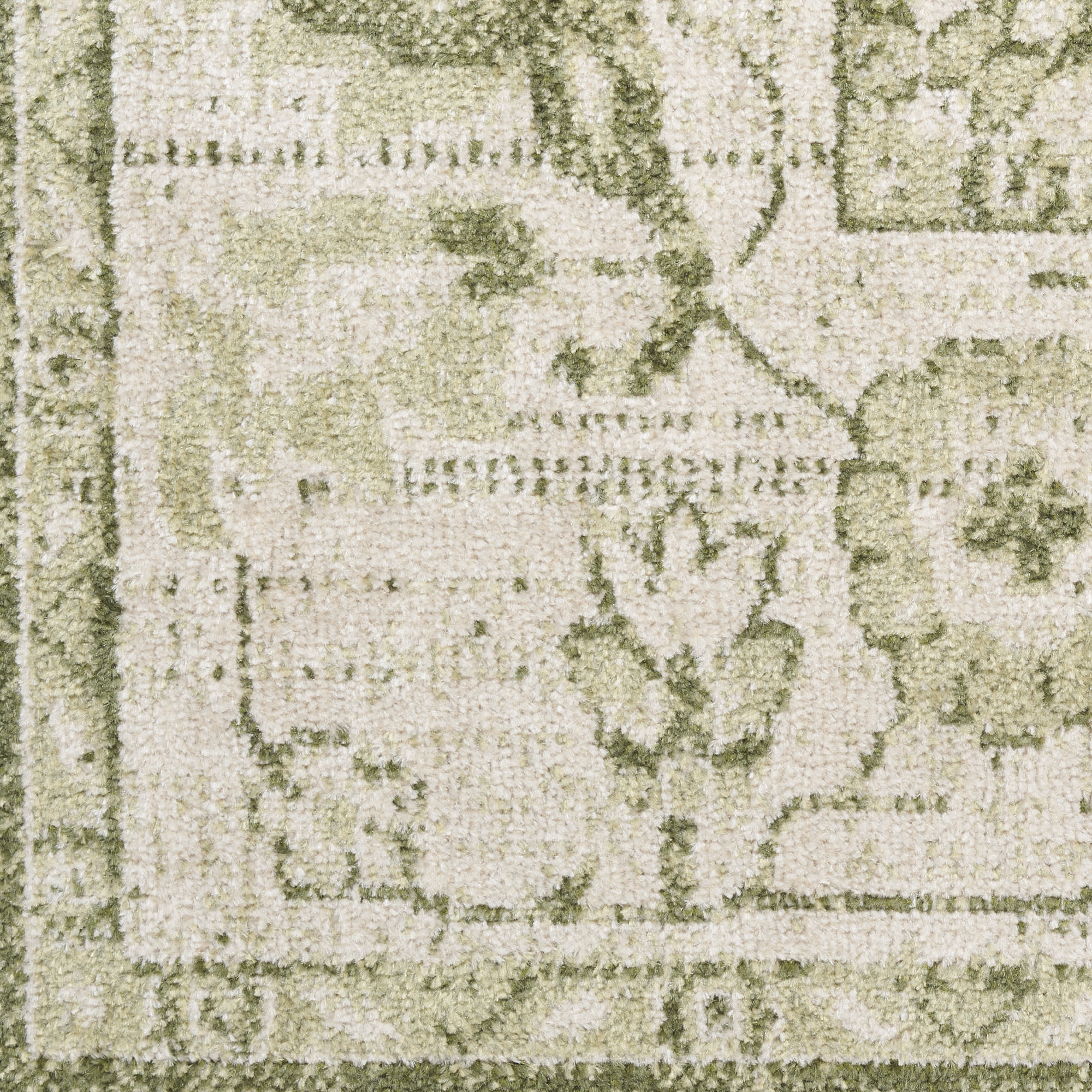 Nourison Astra Machine Washable ASW12 Ivory Green Area Rug - Image 4