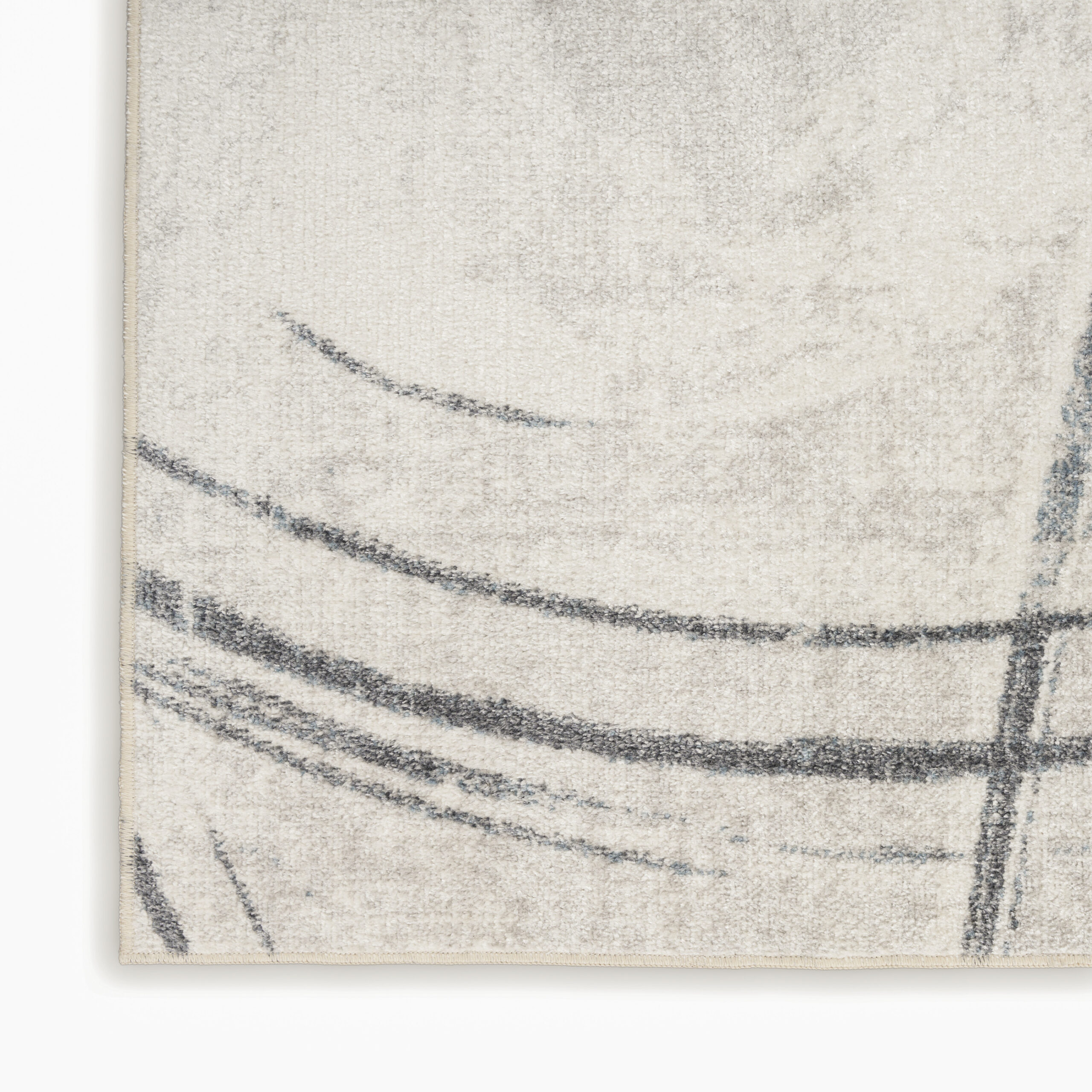 Nourison Astra Machine Washable ASW14 Silver Blue Area Rug - Image 2